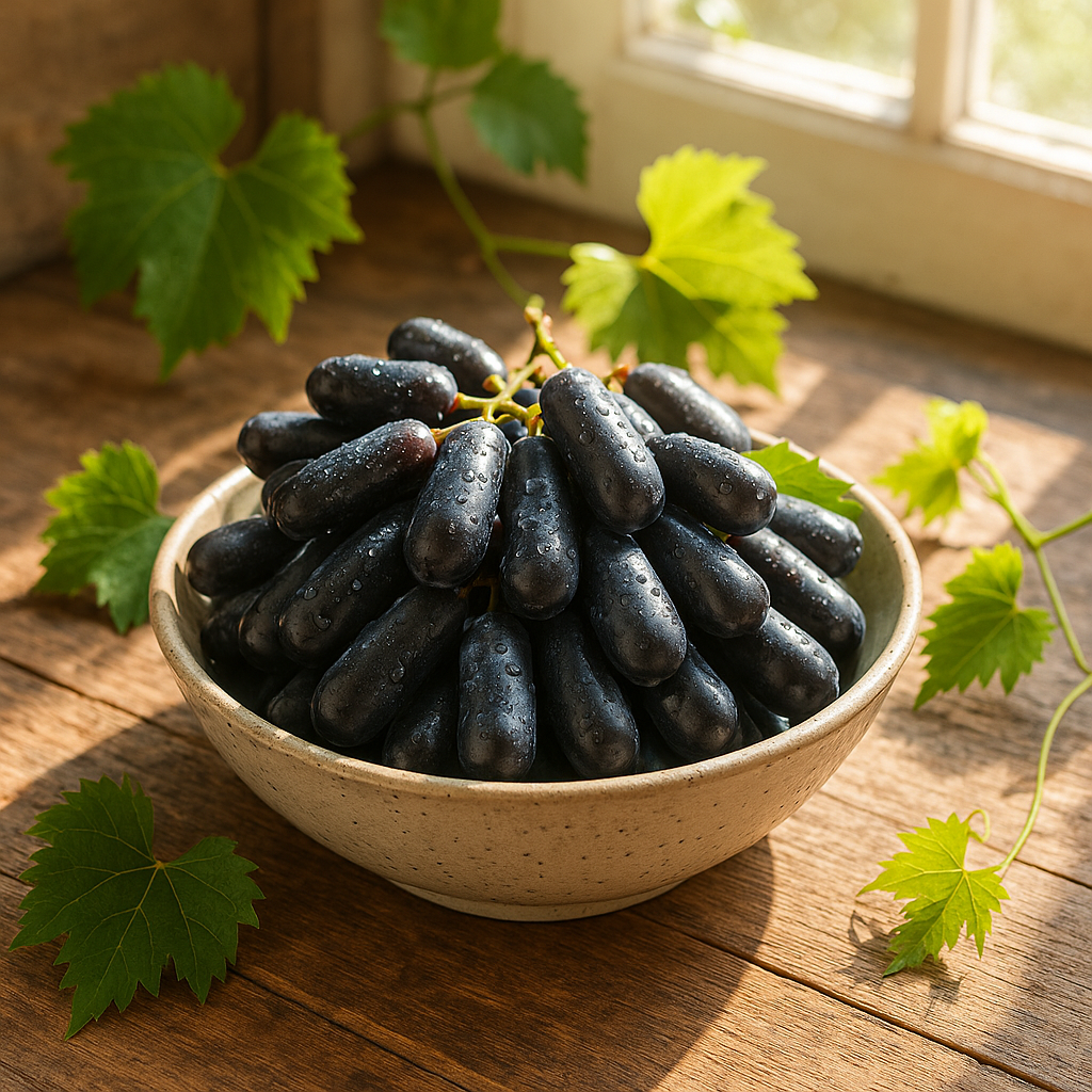 How to Grow Black Finger Grapes from Seeds – A Sweet, Crisp Treat for Organic Gardens
