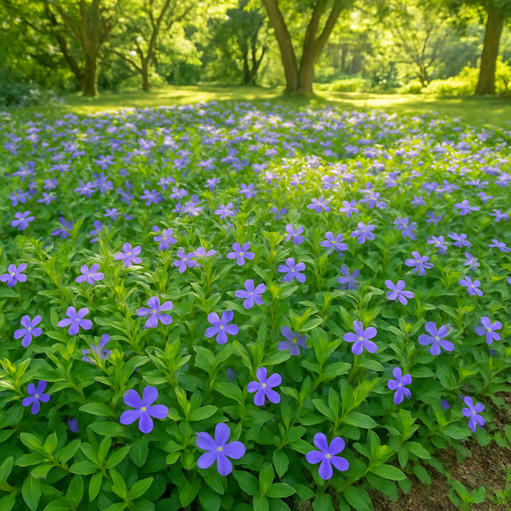 Vinca Minor Flowers: Elegant Ground Cover for Low-Maintenance Gardens