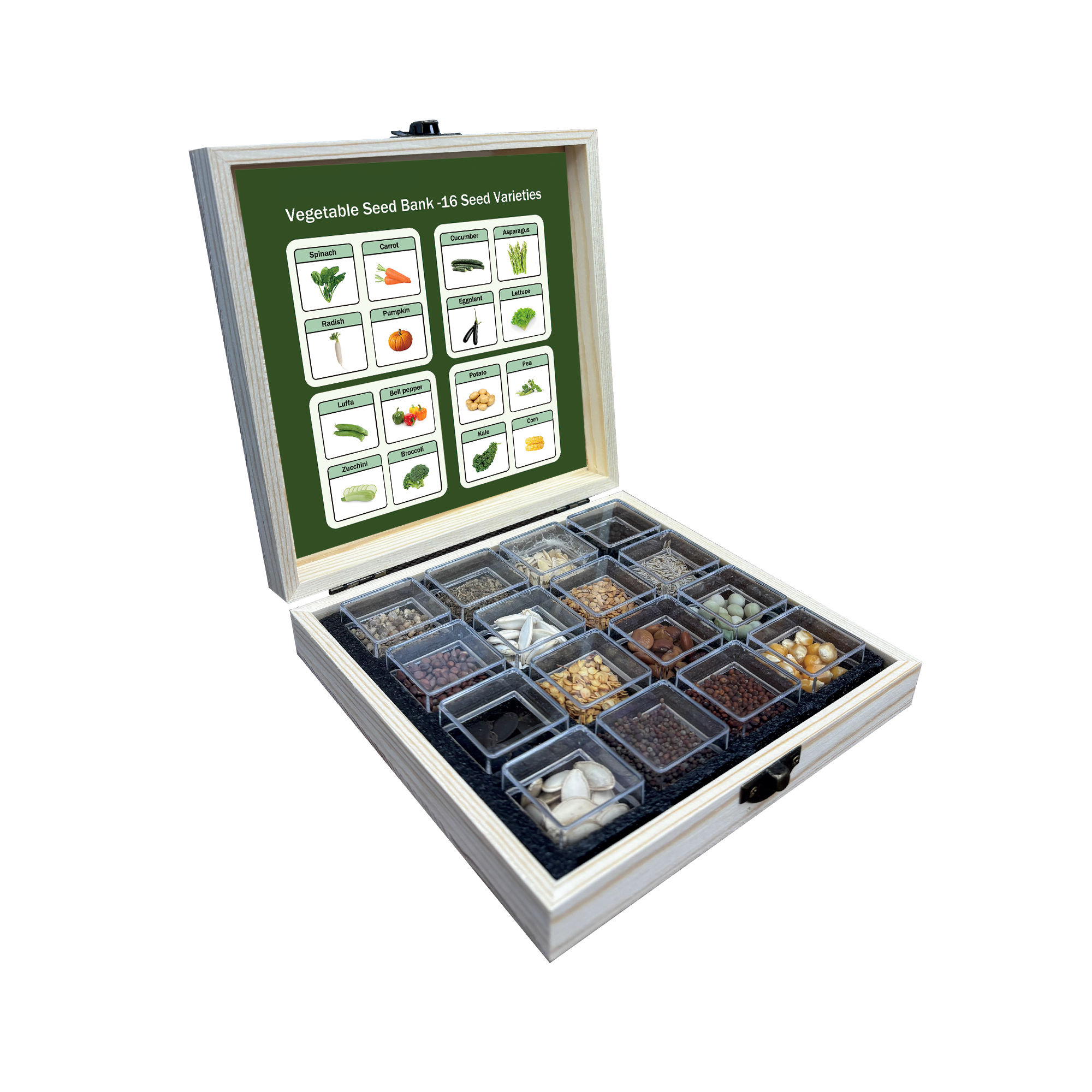 Banco de Semillas de Verduras Todo en Uno - 16 Variedades de Semillas