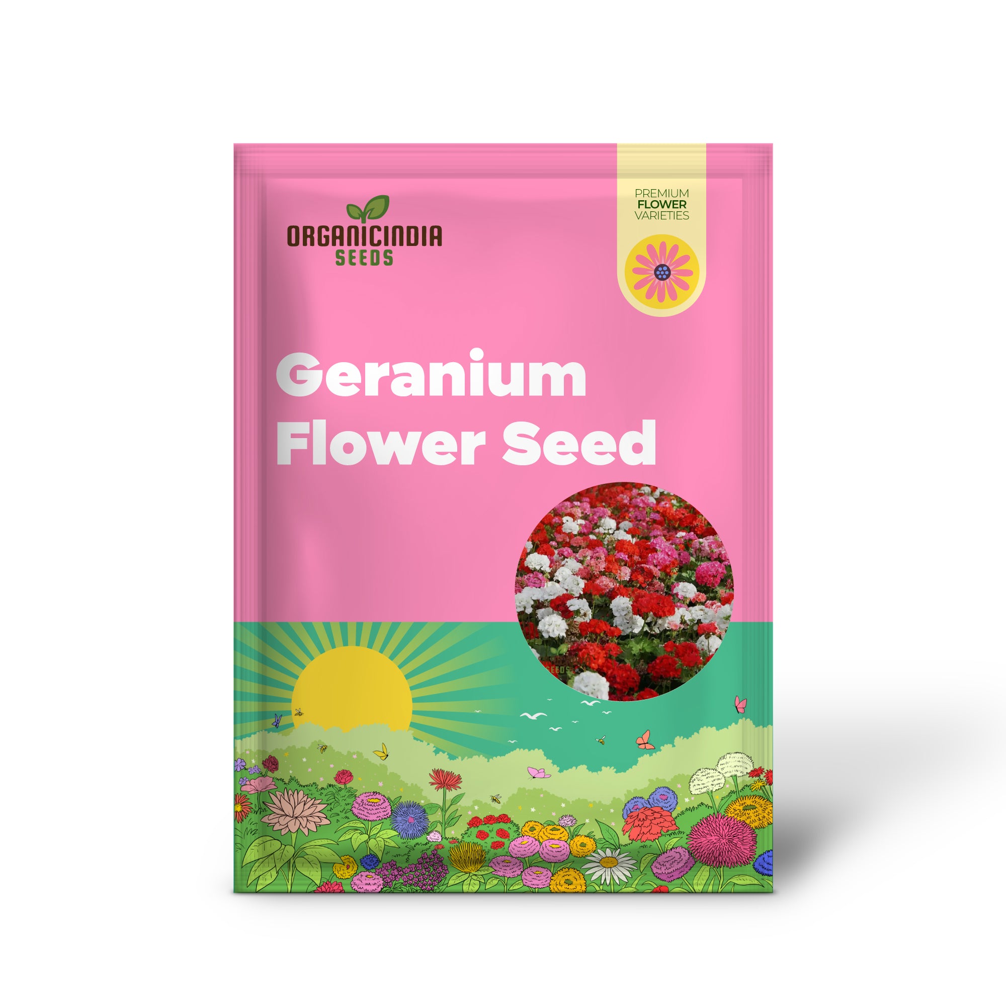 Semillas de Flores Mezcla COLORAMA Geranio Vibrante F2, Crea un Caleidoscopio de Color en Tu Jardín
