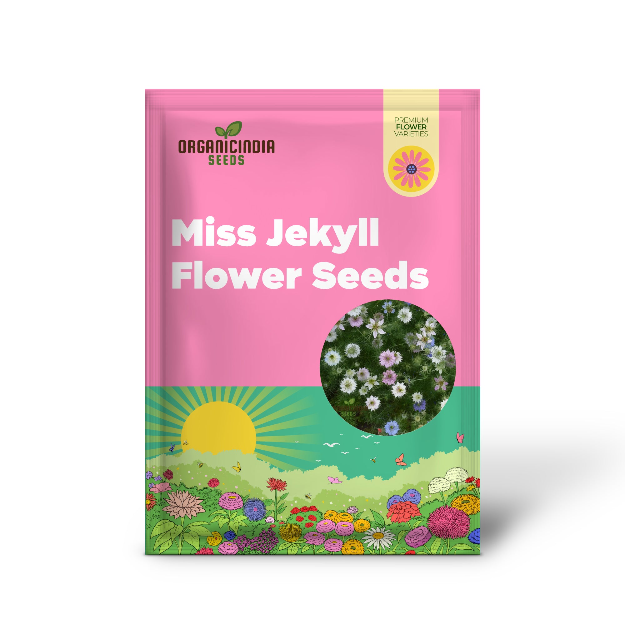 Semillas de flores Nigella Love in A Mist Miss Jekyll Mix, flores vibrantes para jardines coloridos