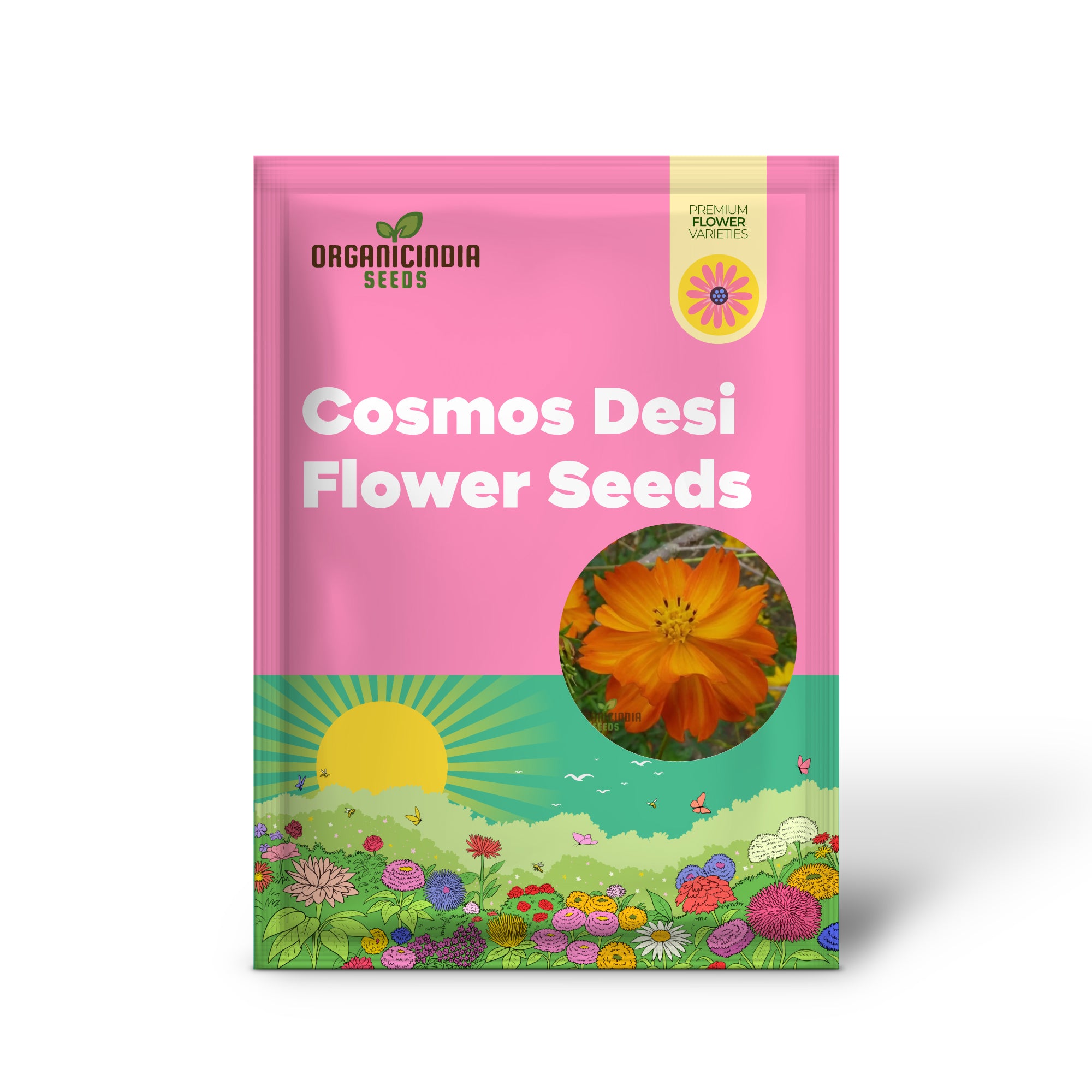 Semillas de Flor Desi Cosmos Naranja - Flores Brillantes y Alegres para Tu Jardín