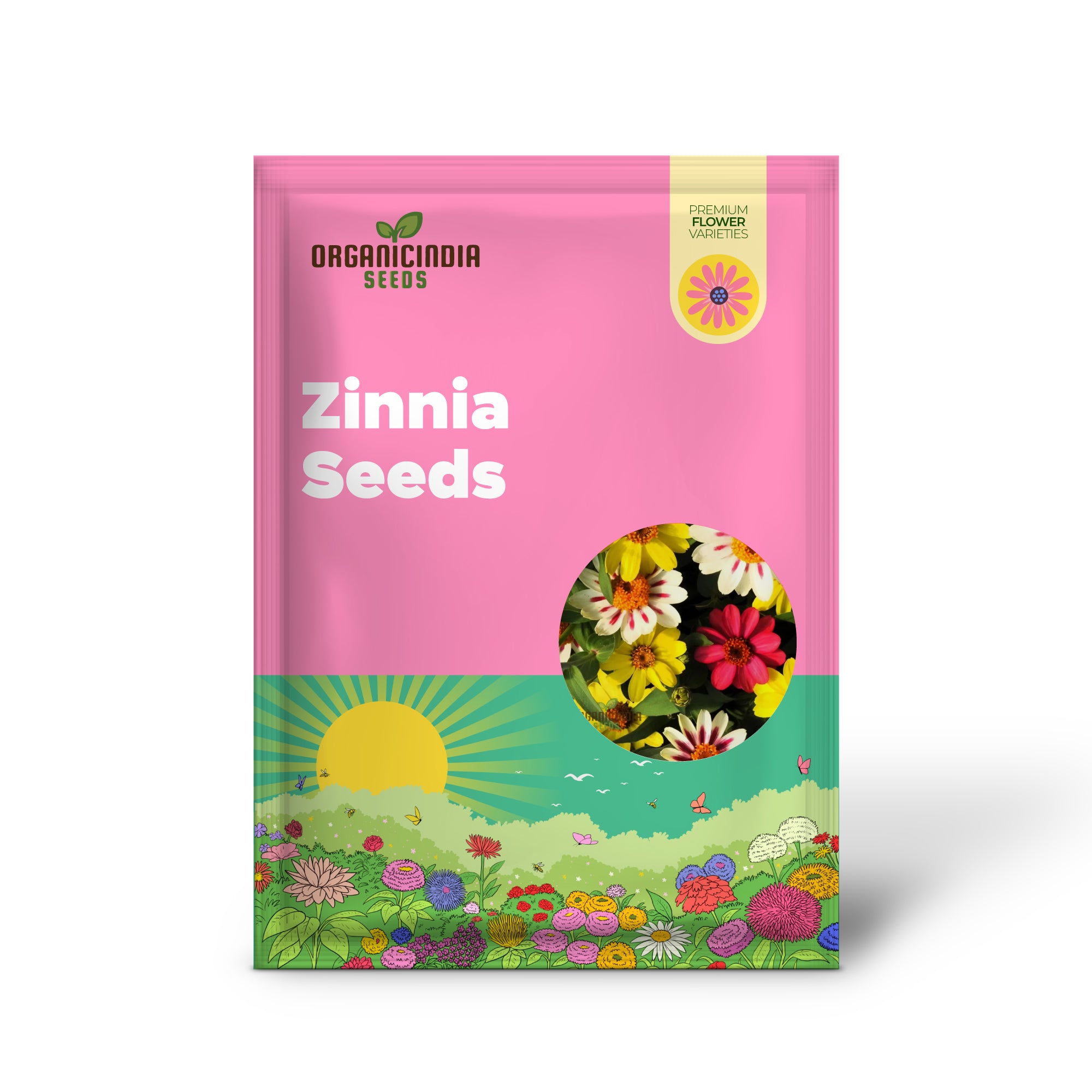 Semillas de Zinnia - Limonada de Frambuesa, ¡Eleva tu Jardinería con Flores Vibrantes y Llamativas!