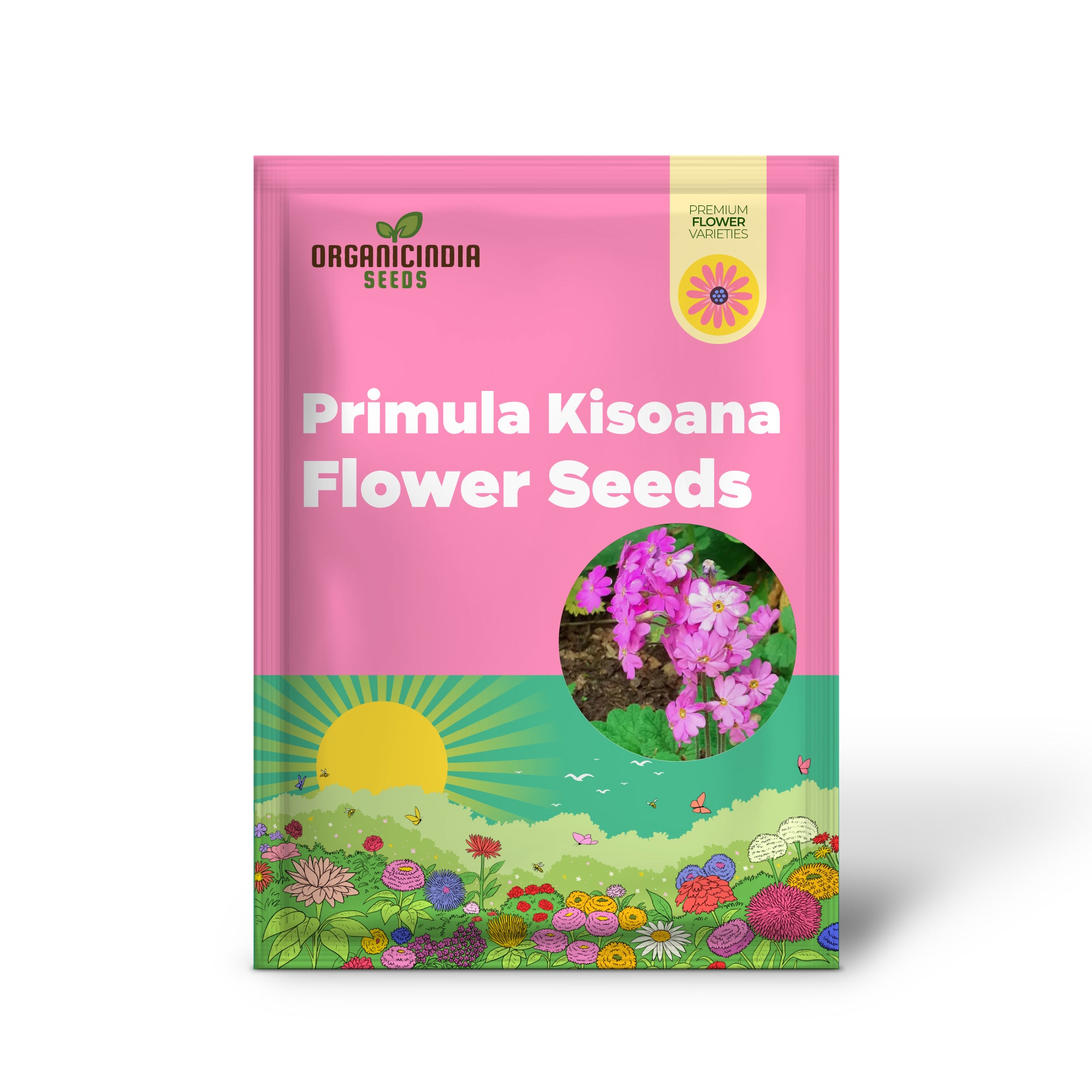 Semillas de Flor Primula Kisoana para Plantar, Delicadas Flores Rosadas para Tu Jardín