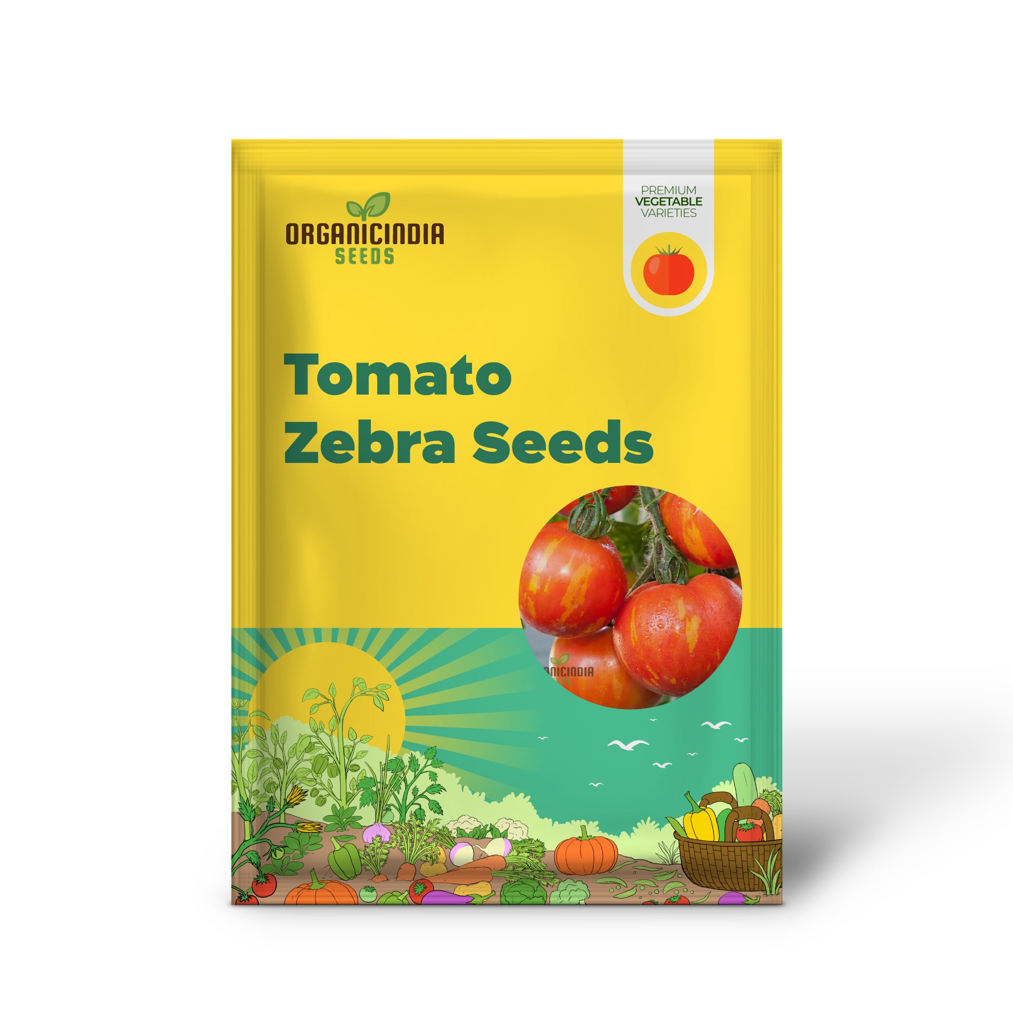 Semillas de Tomate Rojo Cebra para Plantar - Semillas de Vegetales Heredadas para Tomates Vibrantes con Rayas Rojas