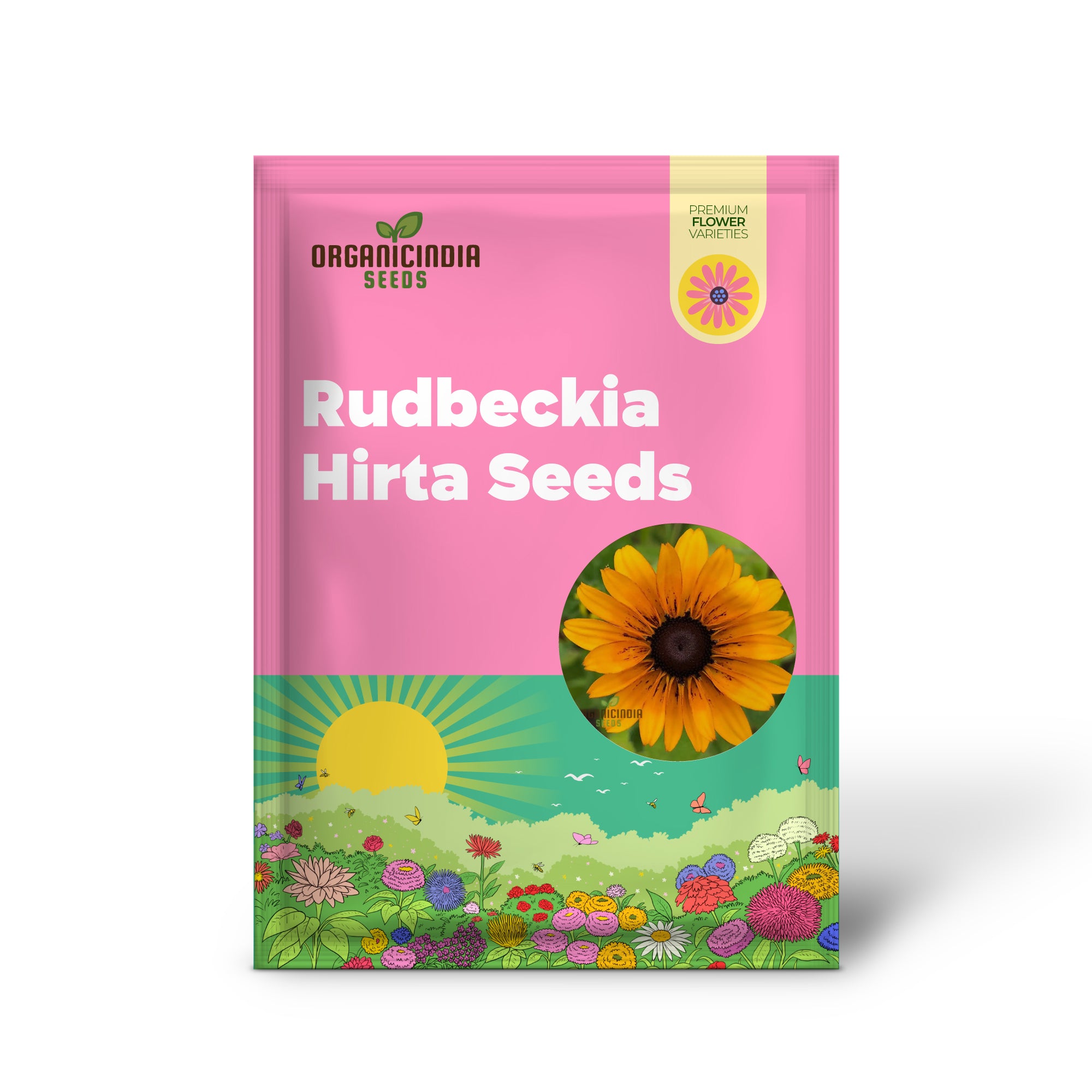 Rudbeckia Hirta 'Marmalade' Flower Seeds For Planting, Vibrant Marmalade Black-Eyed Susans for Beautiful Blooms
