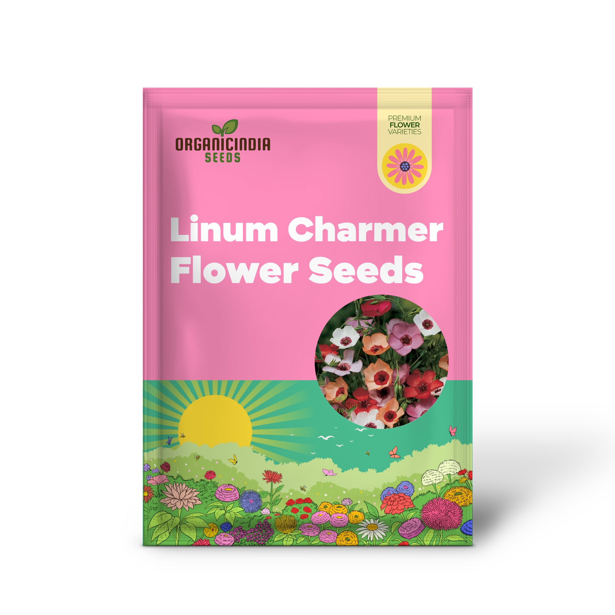 Linum Charmer Extra Mixture Flower Seeds For Planting, Vibrant and Varied Linum Flowers for a Stunning Garden Display