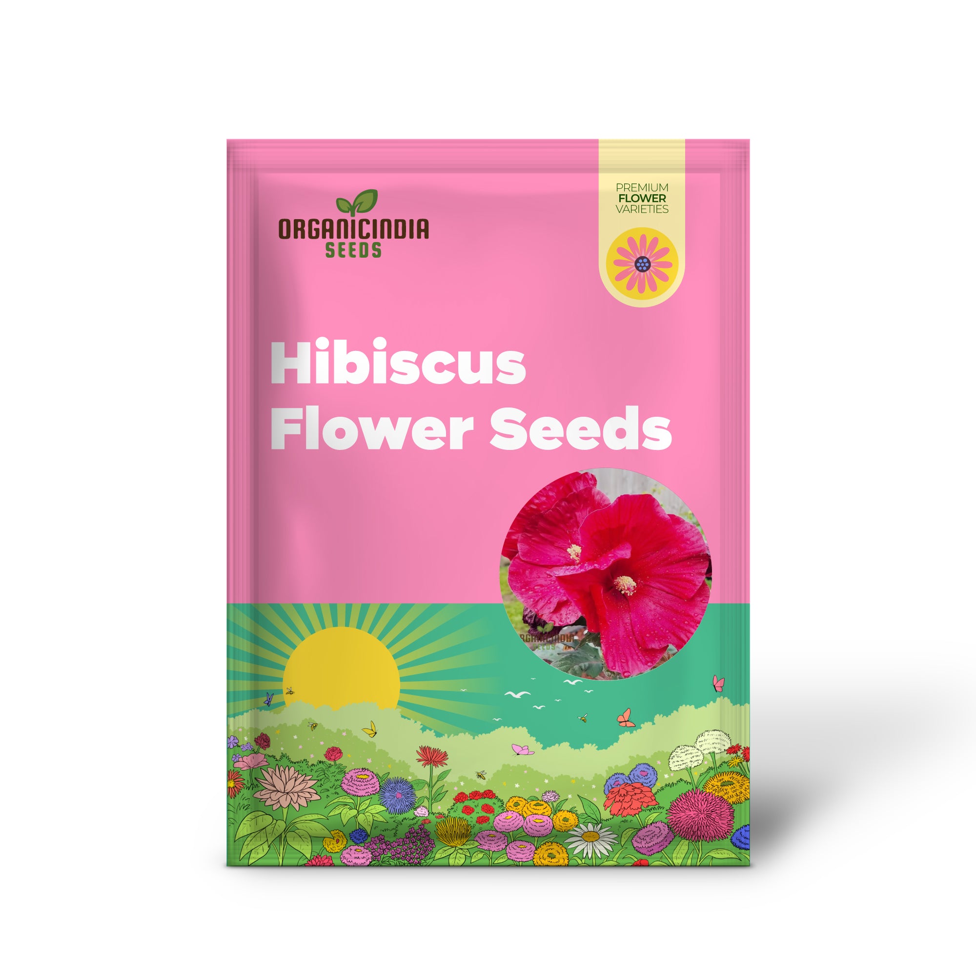 Semillas de flores perennes de hibisco Dinnerplate para jardín y césped en casa - Semillas de Prunus Serrulata para plantar y belleza en floración
