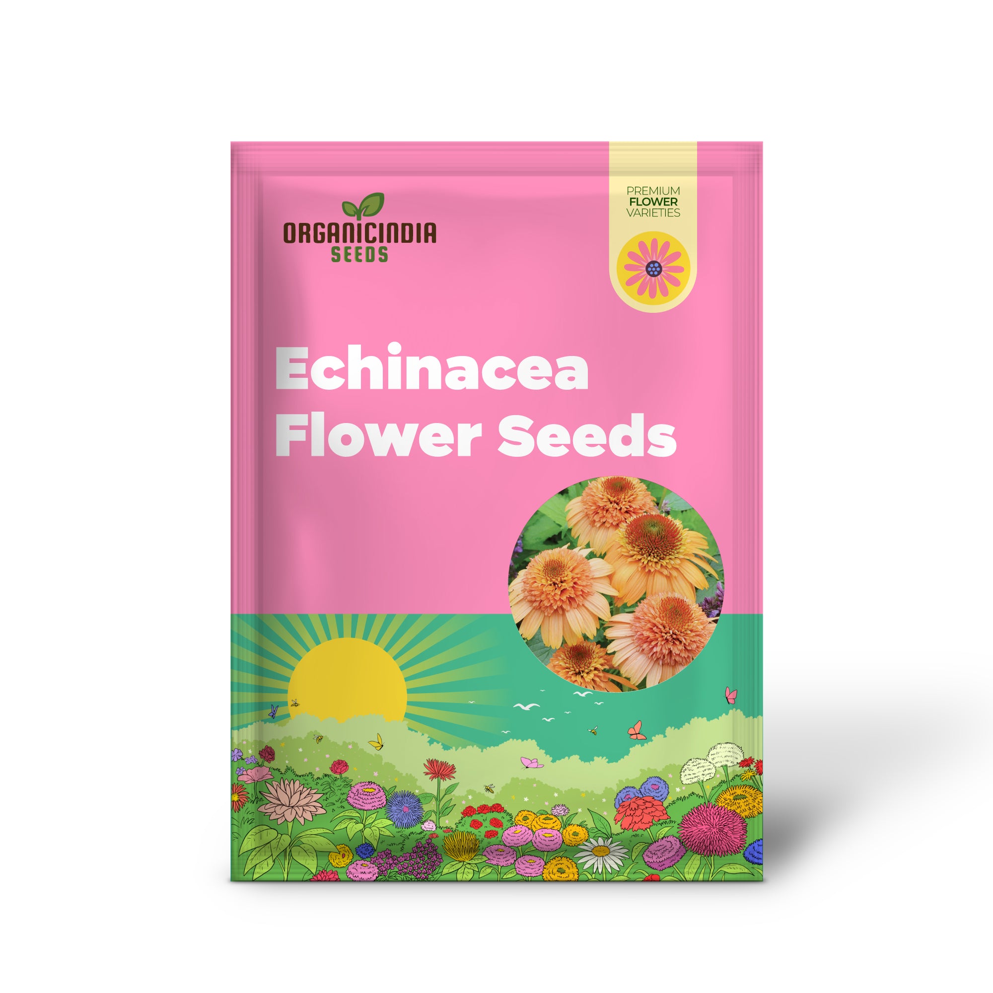 Semillas de flores de equinácea 'Supreme Cantaloupe' | Semillas de flor de cono naranja para plantar