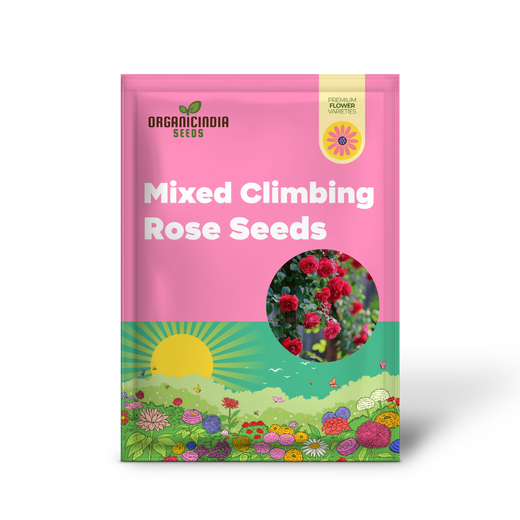 Semillas de Rosas para Escalada Mixta para Plantar - Crea un Jardín Hermoso y Frondoso con Flores Vibrantes