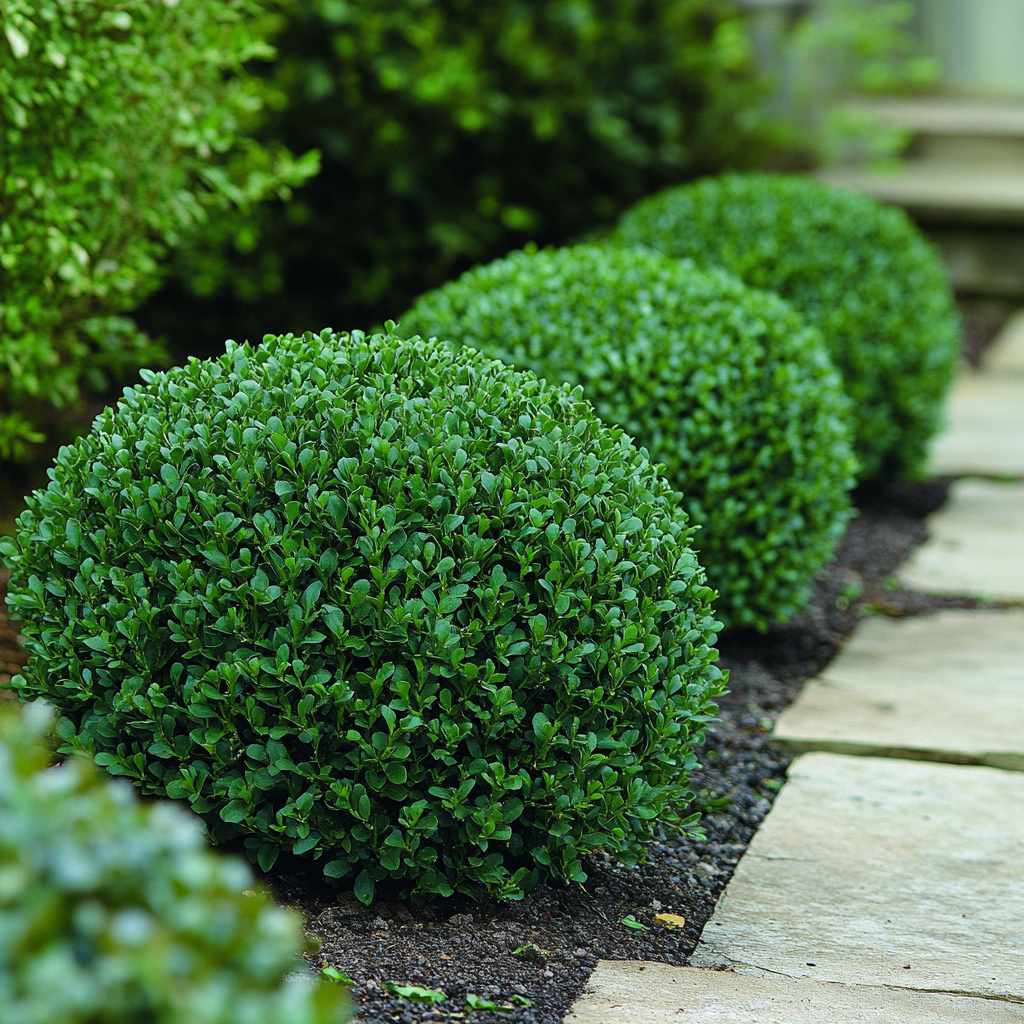 Dense Green Foliage of Green Velvet Boxwood Plant