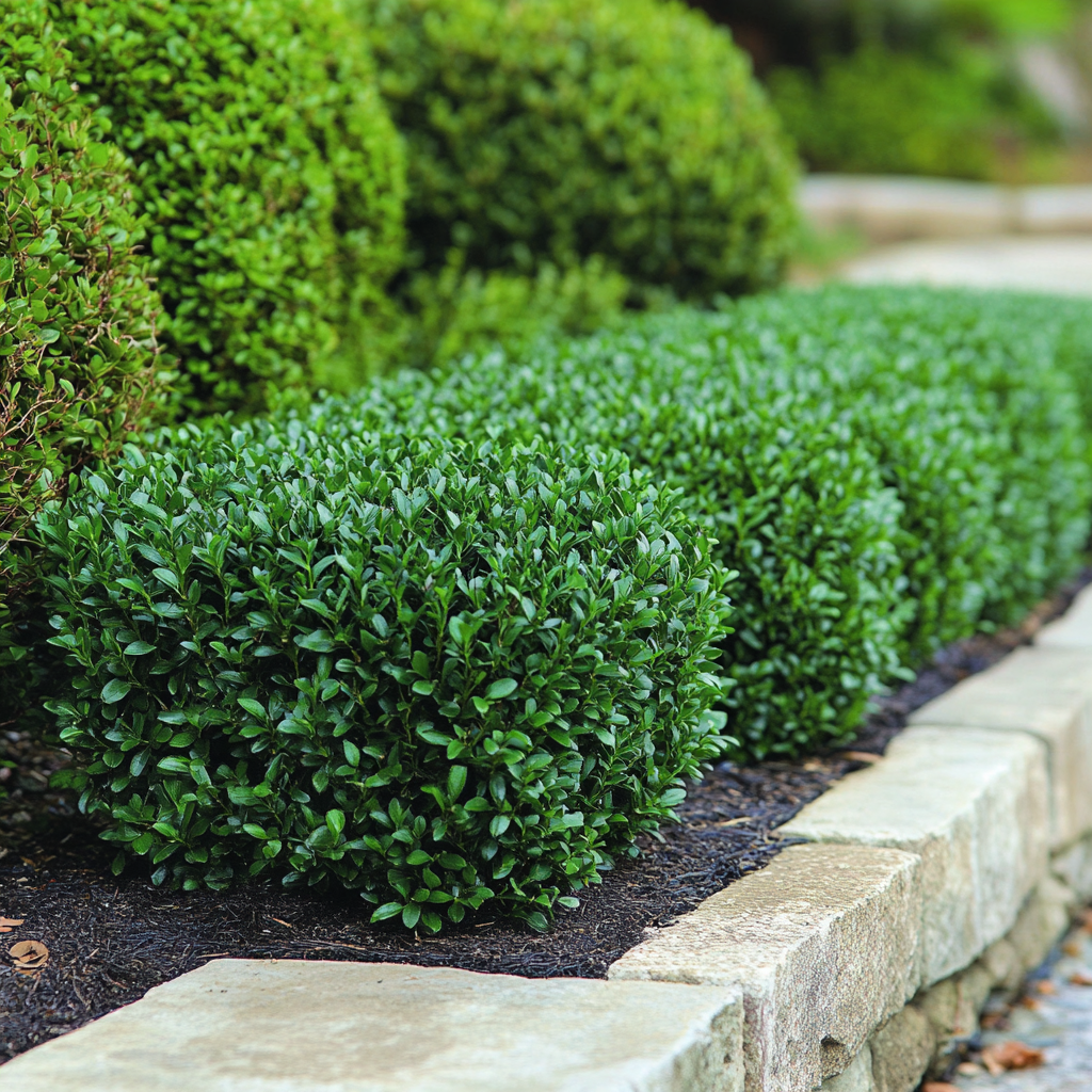 Dense Glossy Foliage of Morris Dwarf Boxwood Plant