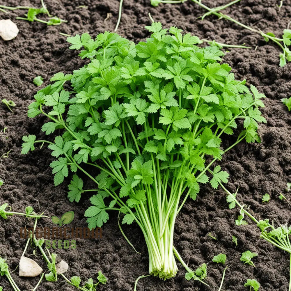 Chervil Seeds Grown in Container for Home Gardening