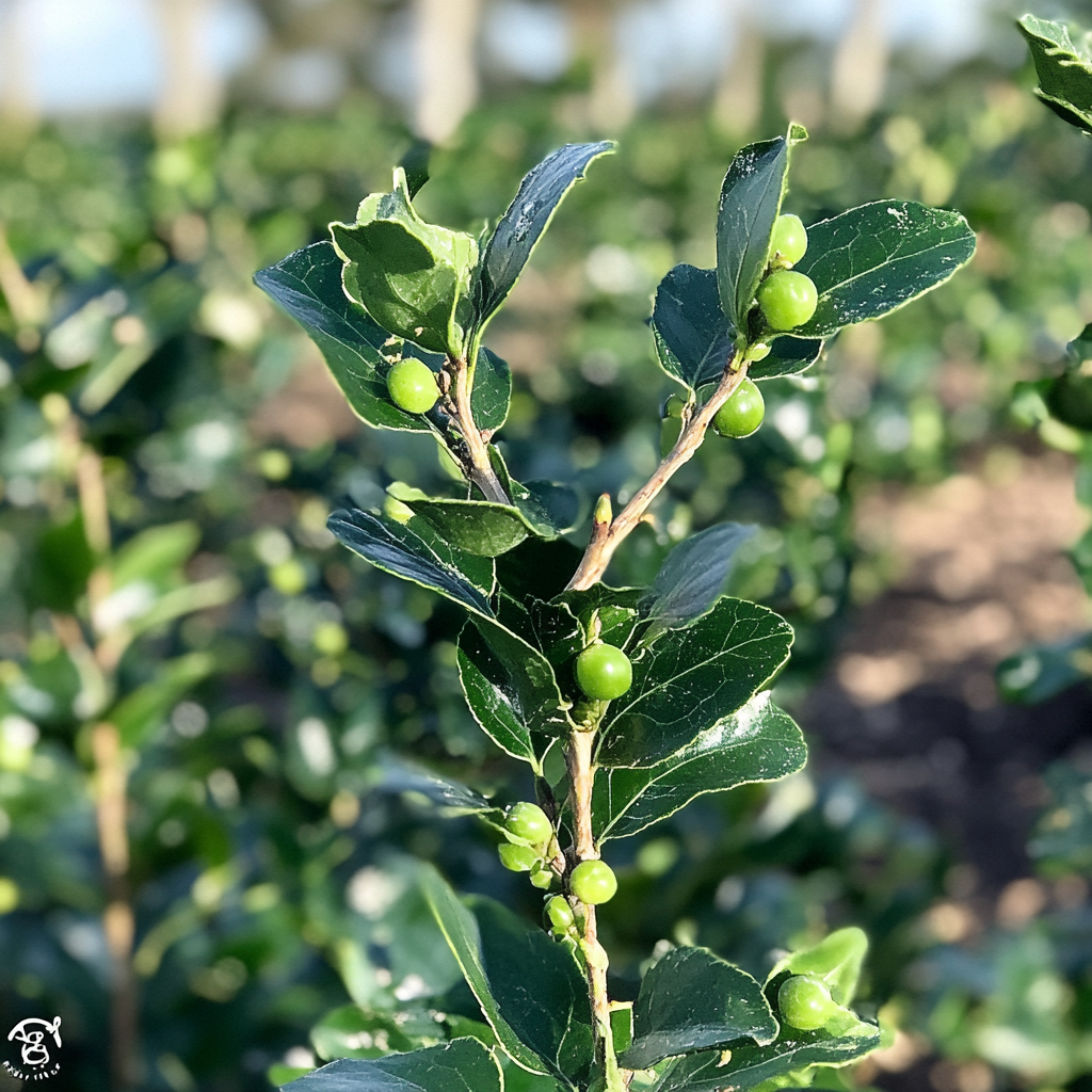 Chinese Holly Evergreen Shrub Used in Landscape Planting
