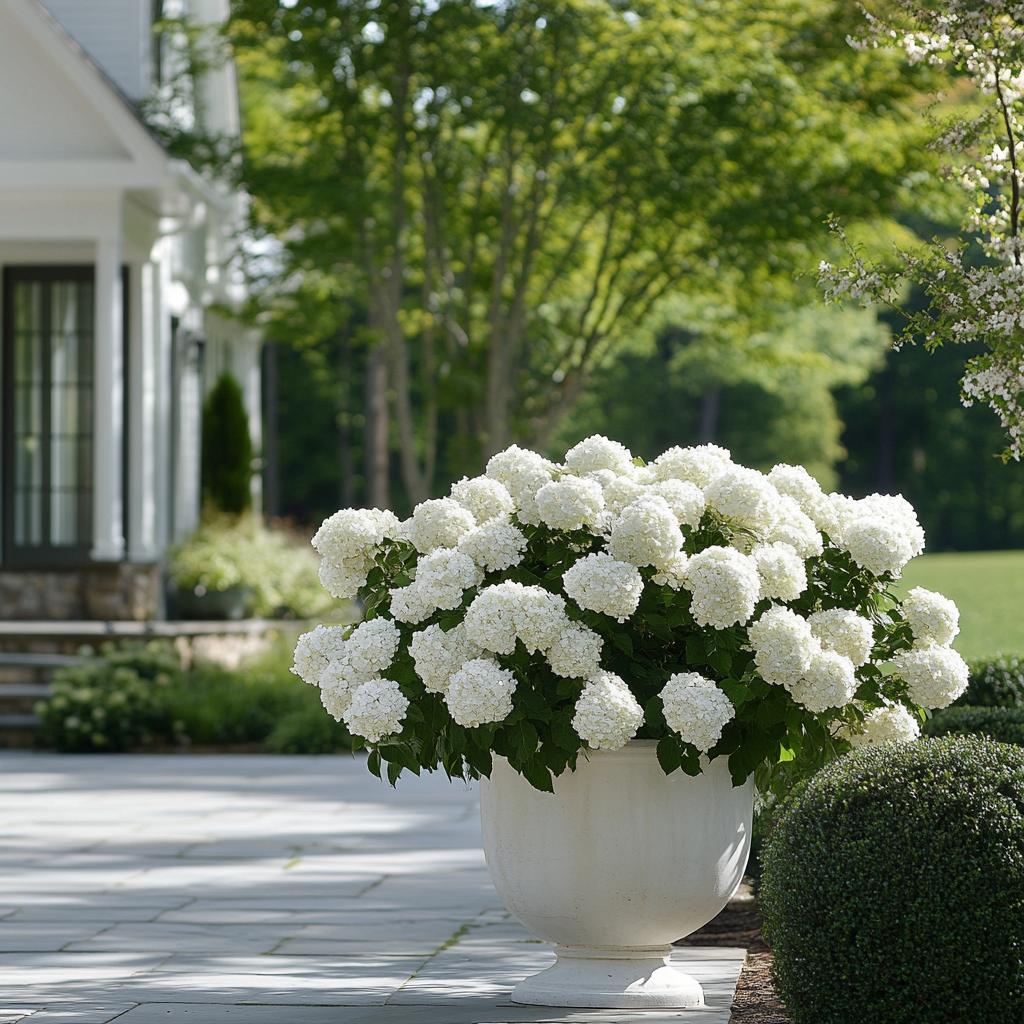 Classic Garden Plant with Elegant Pure White Blooms