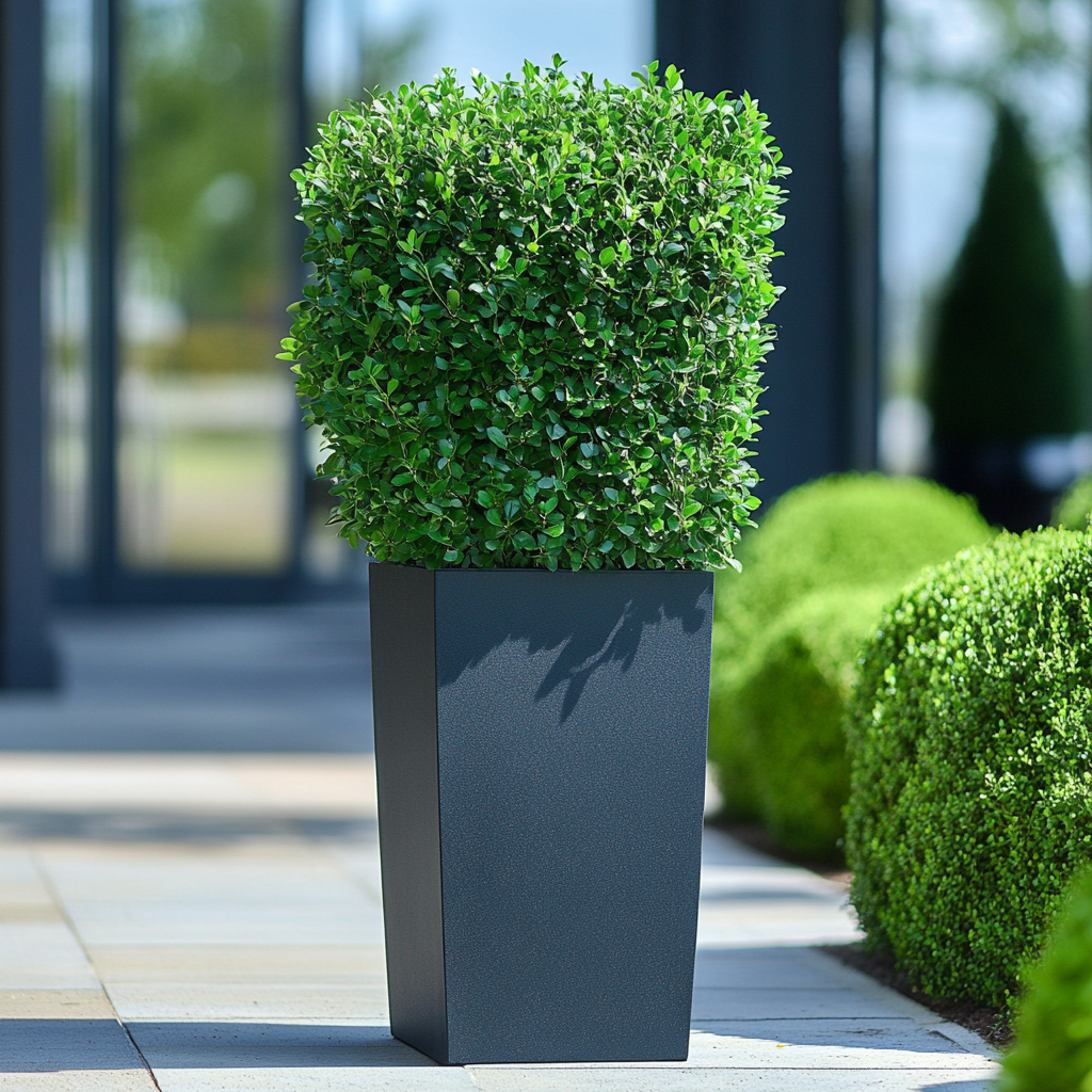 Fastigiata Boxwood Used for Vertical Garden Accents