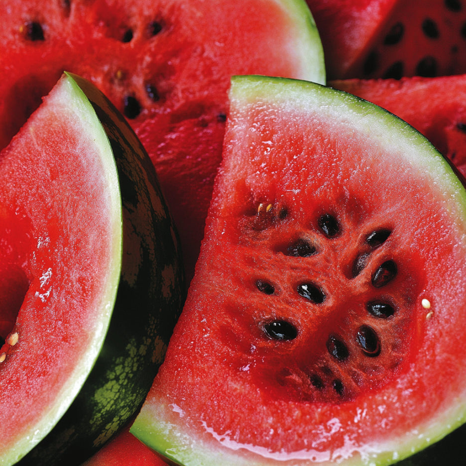 Florida Giant Watermelon Vine Growing in Garden
