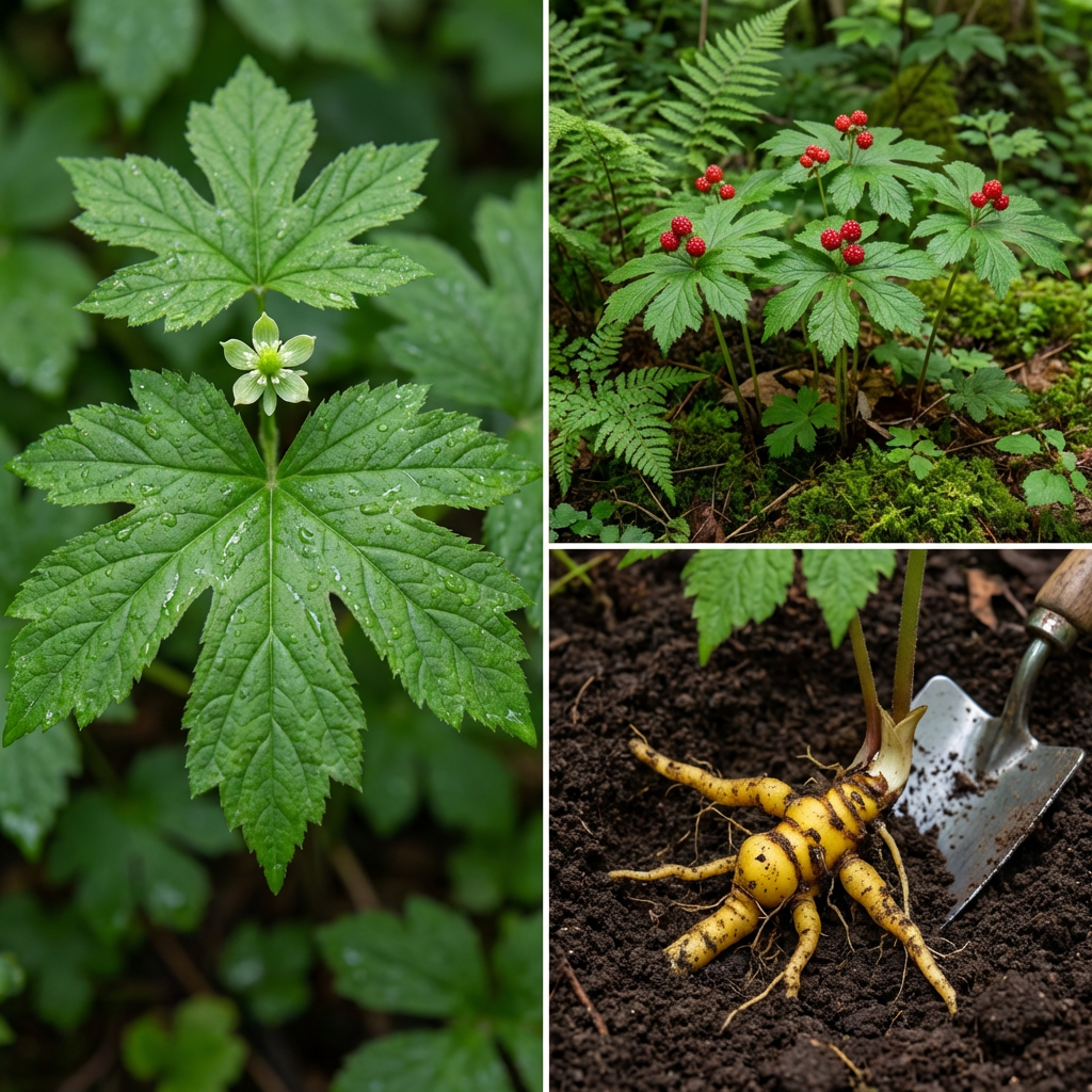 Graines de racine de Hydraste du Canada (Hydrastis canadensis) pour plantation – Herbe médicinale ancienne, non-OGM pour jardins ombragés