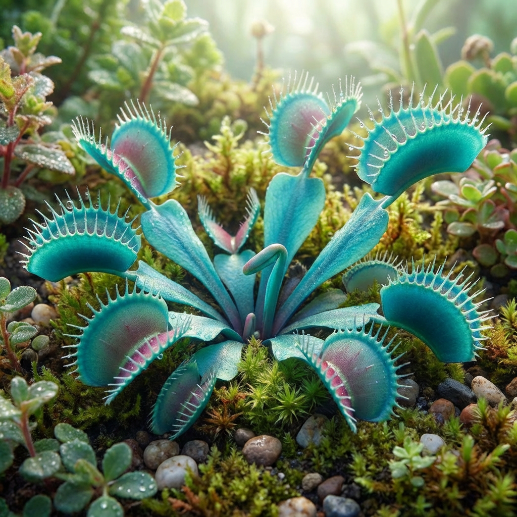 植え付け用青緑色のハエトリソウの種子 – 伝統種、非遺伝子組み換え、高発芽率の食虫植物の種子