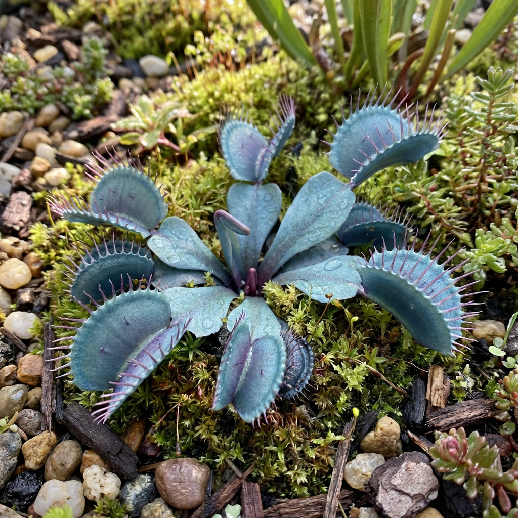 植え付け用青緑色のハエトリソウの種子 – 伝統種、非遺伝子組み換え、高発芽率の食虫植物の種子