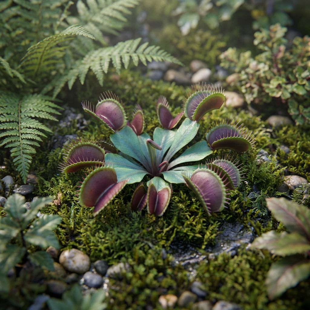 ハエトリグサの種子(ディオナエア・ムスキプラ)-家庭栽培用の青緑色の食虫植物の種子