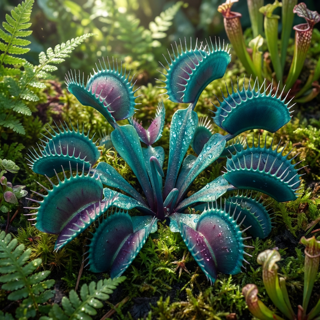 Dionaea muscipula Blue Green Venus Flytrap Seeds for Planting – Exotic Carnivorous Plant