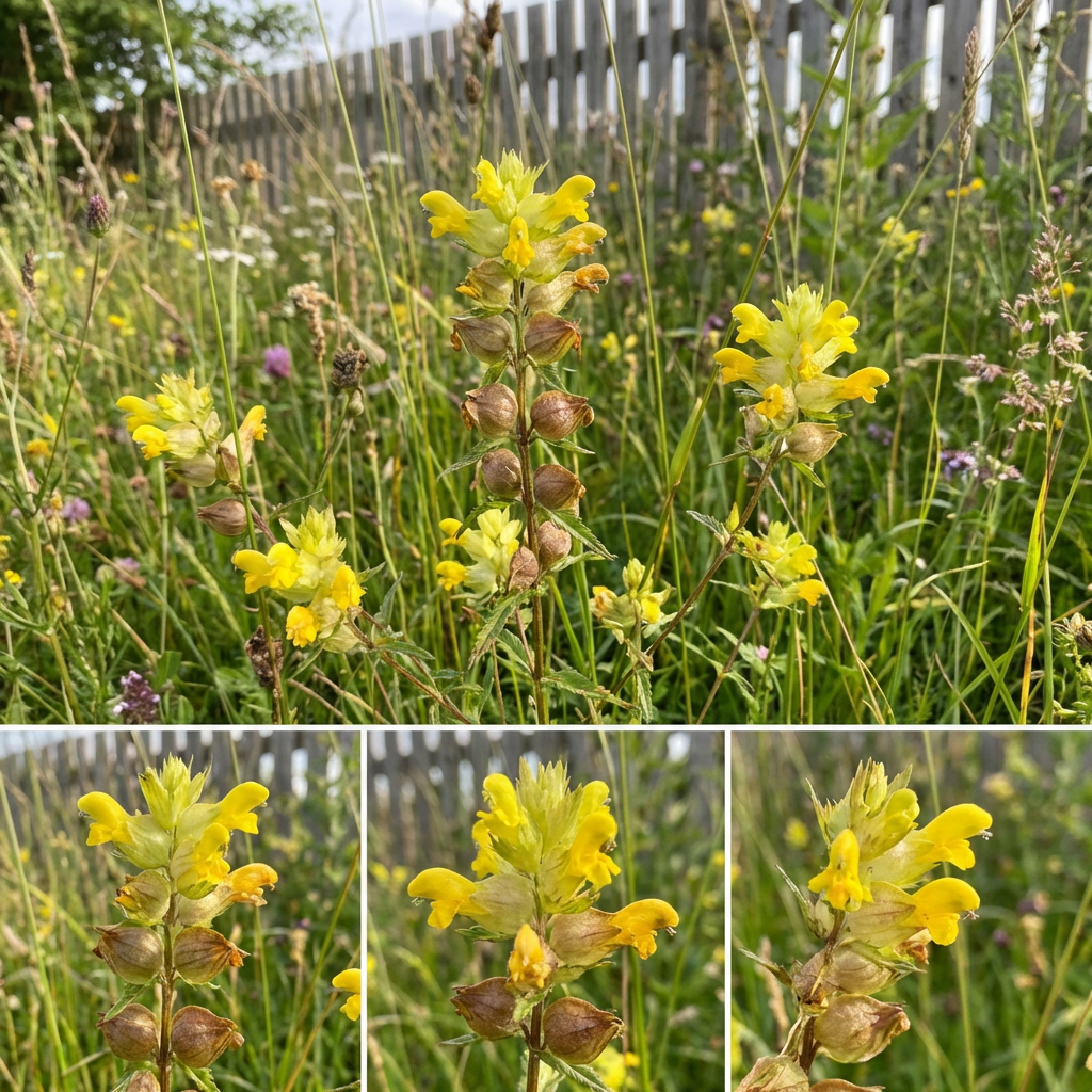 Yellow Rattle Flower Seeds for Planting (Rhinanthus minor) – Heirloom Wild Meadow Wildflower Seeds