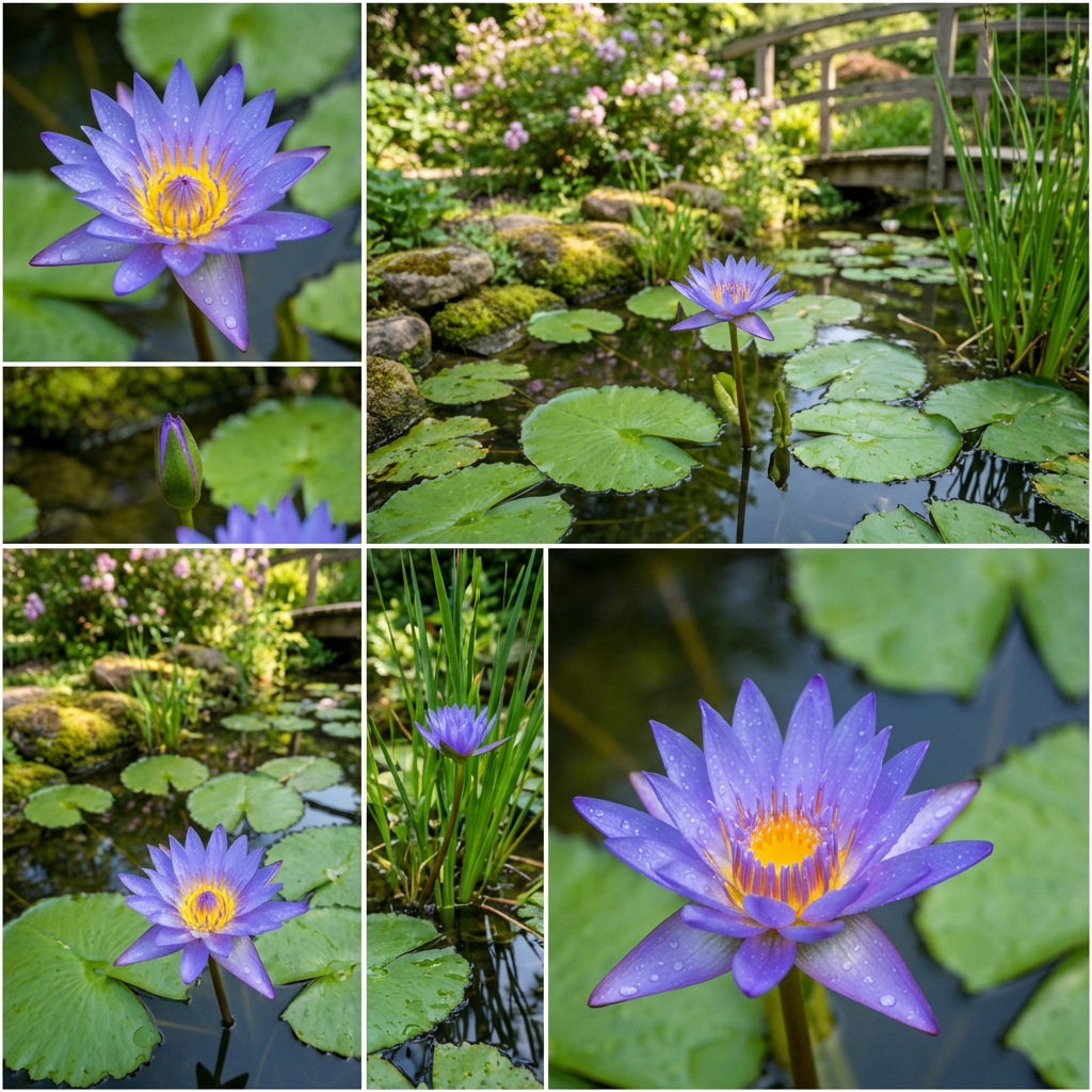 Semillas de Nymphaea caerulea | Semillas de flor acuática loto azul para jardinería en estanques