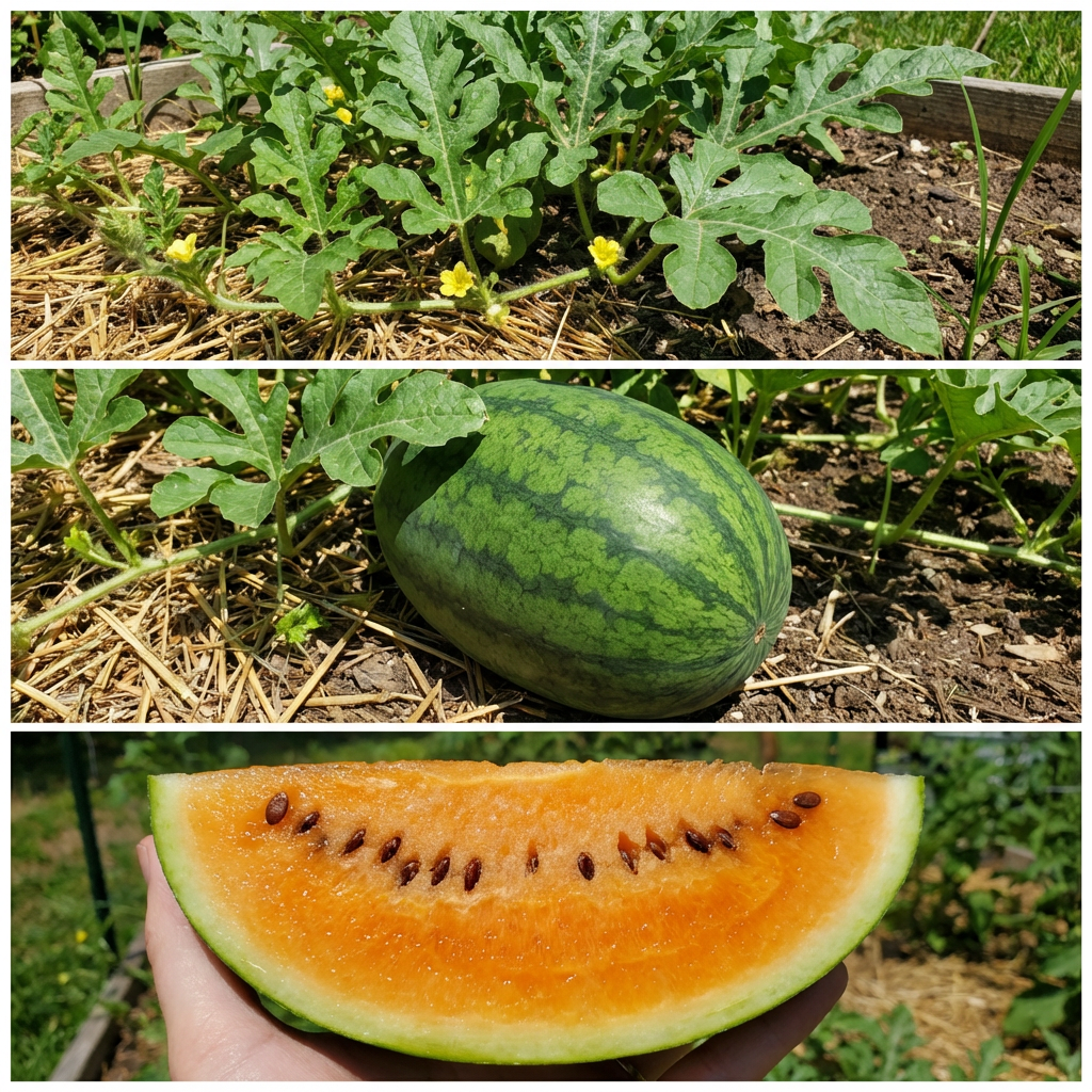 Tendersweet Orange Watermelon Fruit Seeds for Planting – Heirloom, Non-GMO, High Germination Organic Garden Seeds