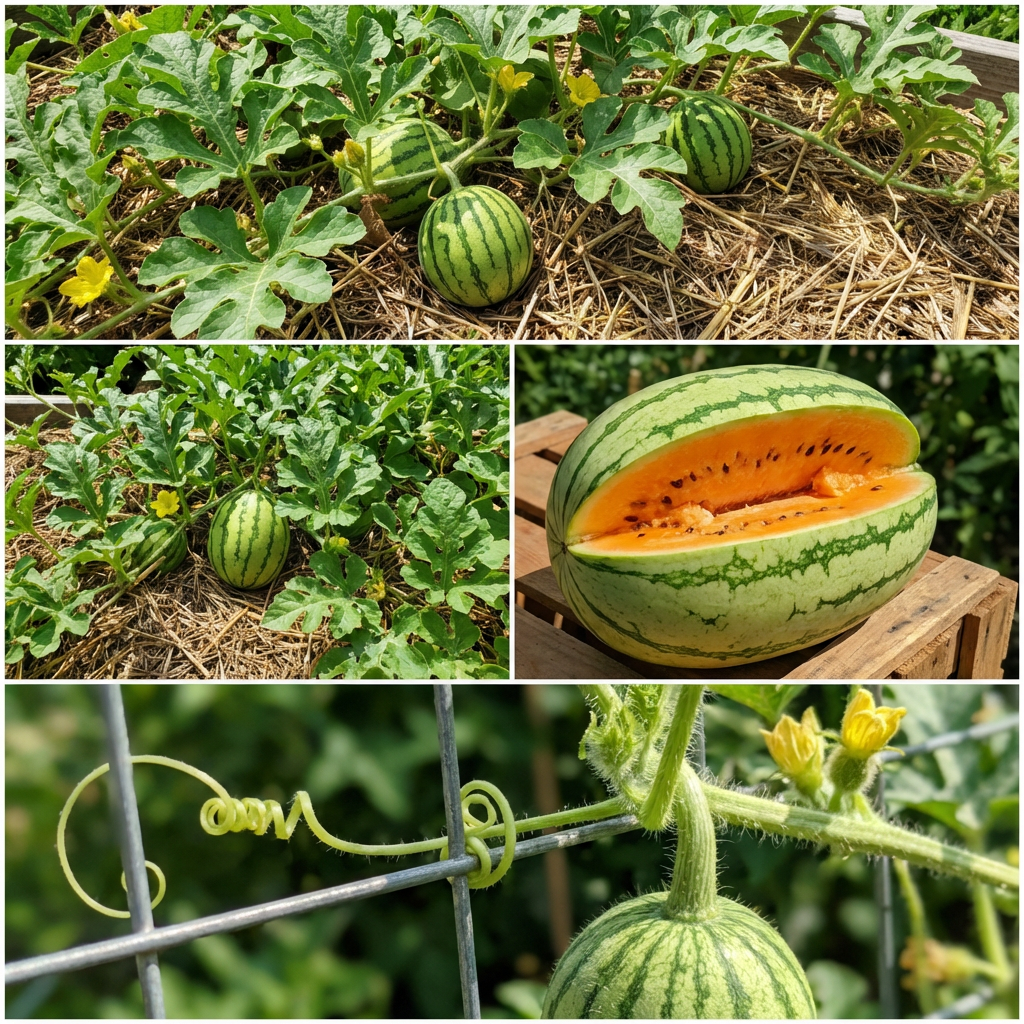 Tendersweet Orange Watermelon Fruit Seeds for Planting – Heirloom, Non-GMO, High Germination Organic Garden Seeds