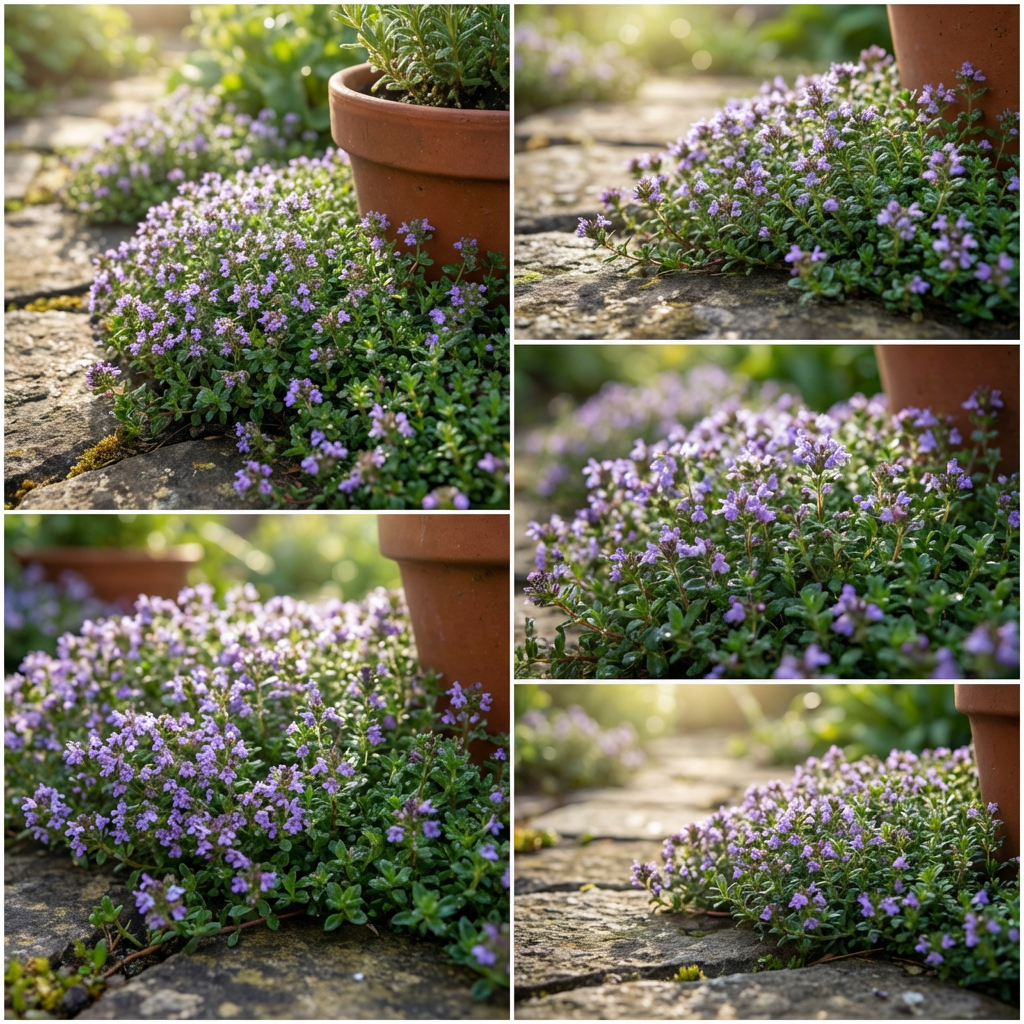タイム・セルピルム 青い匍匐性タイムの花の種子 – 多年生の地面覆い植物の種子