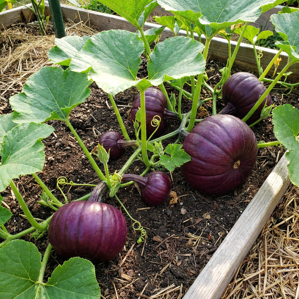Purple Pumpkin Seeds for Planting – Rare Decorative Pumpkin Variety for Home Gardens
