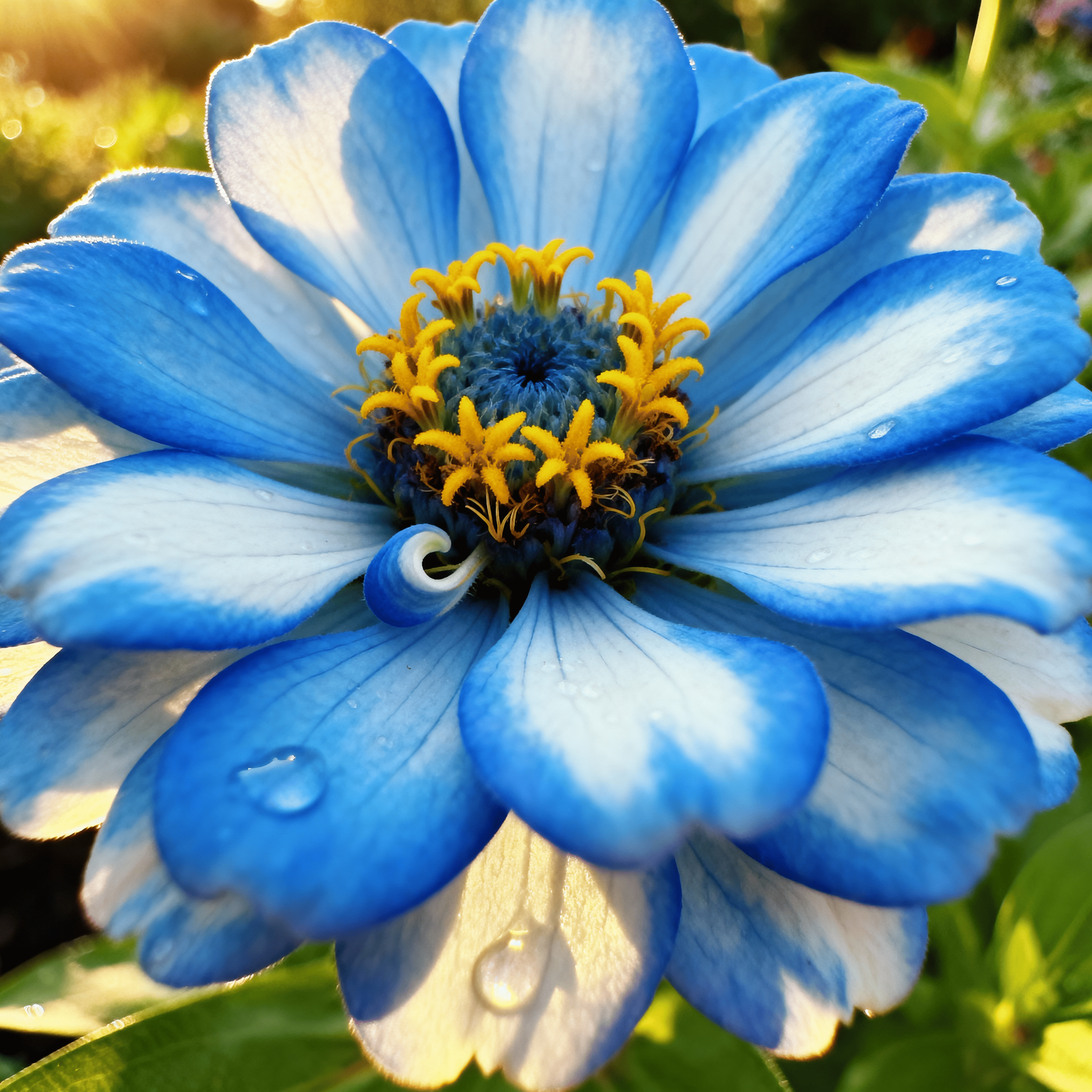 Sky Blue Zinnia (Zinnia elegans) Flower Seeds – Easy to Grow Annual Garden Flowers