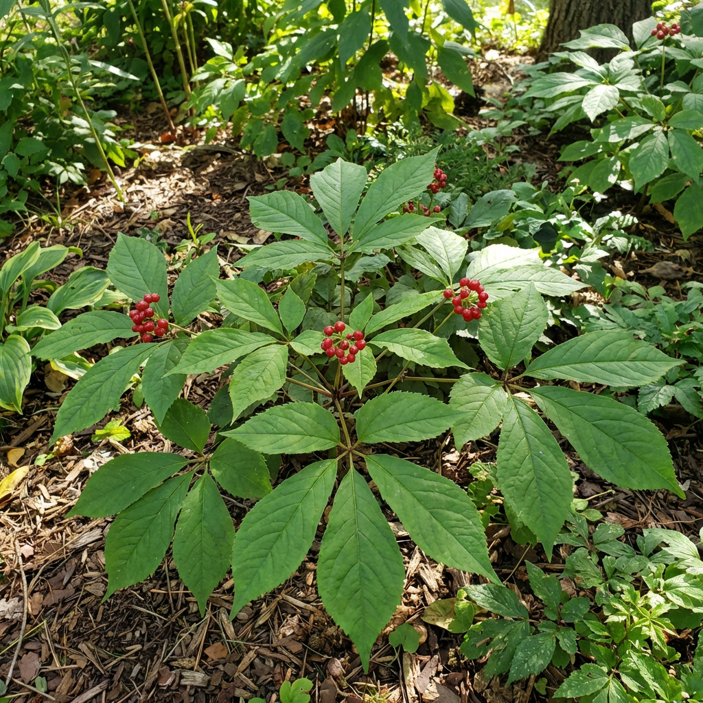 Graines de Ginseng Coréen pour Plantation (Panax ginseng) – Herbe Forestière Ancienne