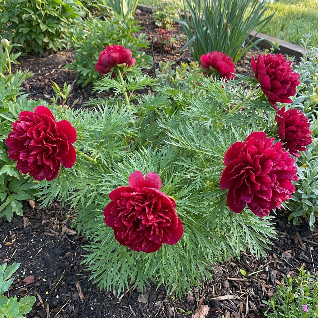 Double Flowering Fernleaf Peony Seeds for Planting – Heirloom, Non-GMO, High Germination Fragrant Blooms for Spring Gardens