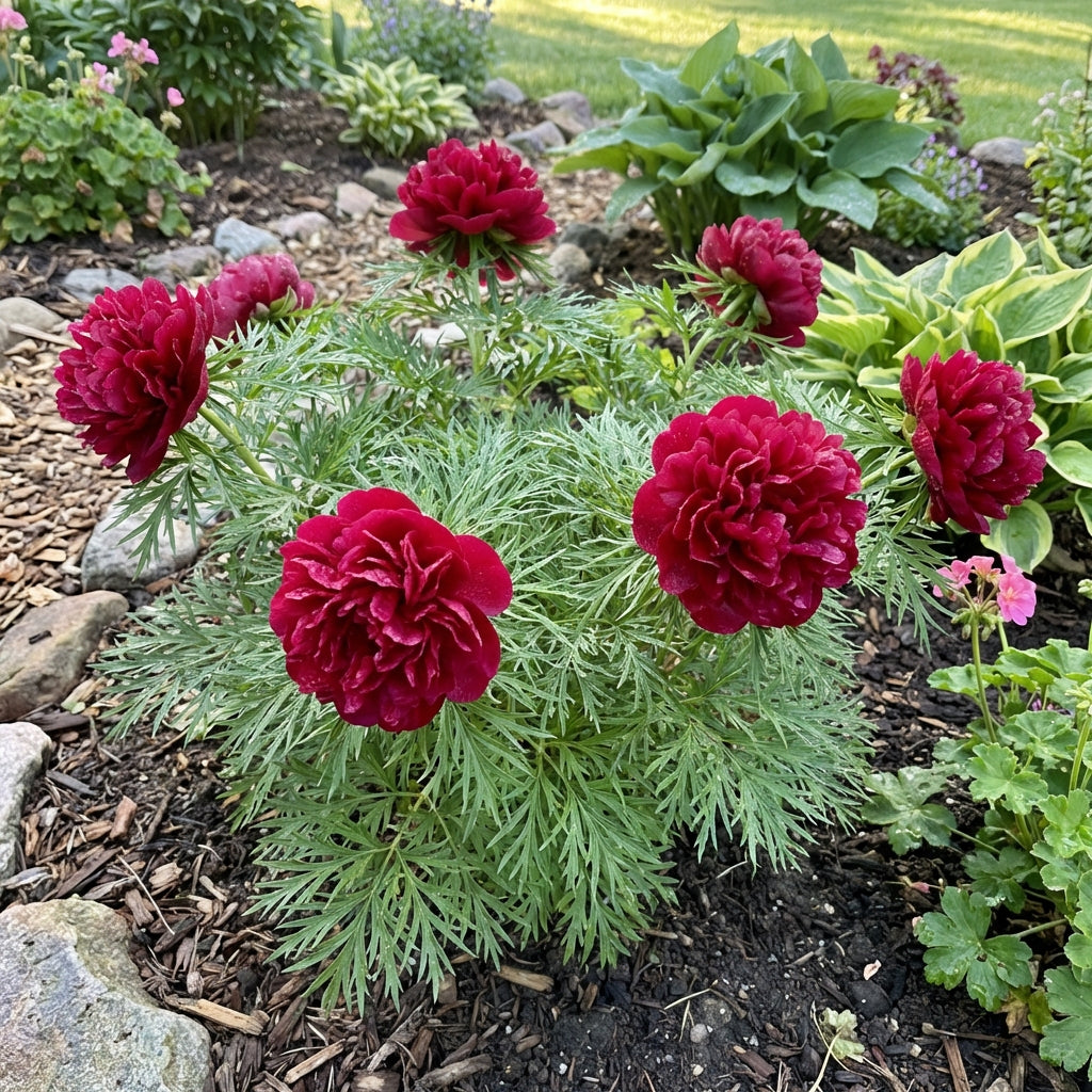 Double Flowering Fernleaf Peony Seeds for Planting – Heirloom, Non-GMO, High Germination Fragrant Blooms for Spring Gardens