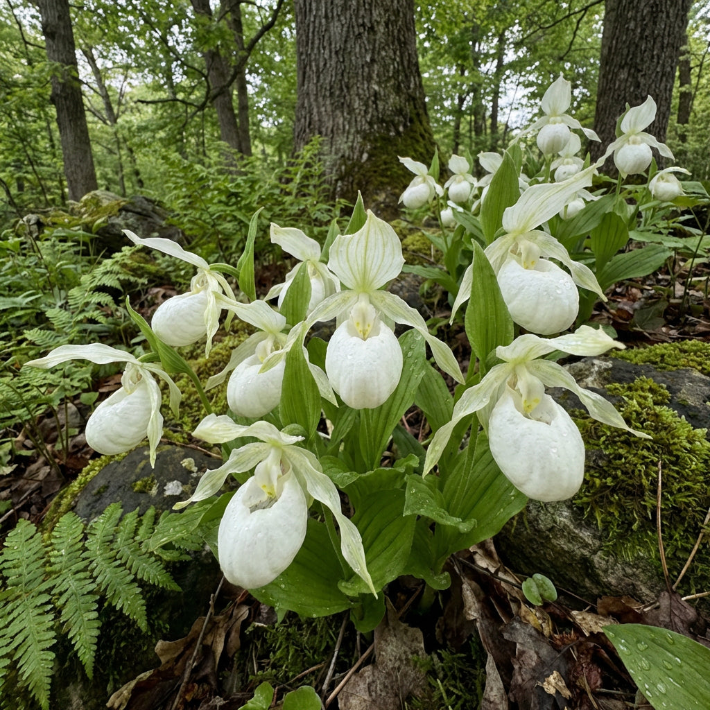 Semi di Cypripedium candidum – Rara orchidea boschiva con eleganti fioriture primaverili