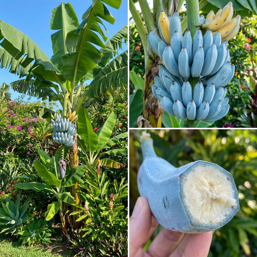 Blue Java Banana Seeds (Musa acuminata ‘Blue Java’) – Ice Cream Banana Fruit Seeds for Tropical Growing