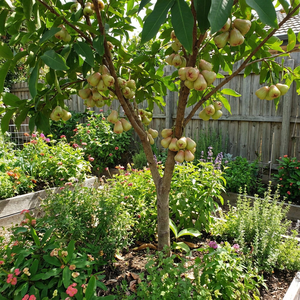 Graines de fruit Pommetier rose (Syzygium samarangense) pour plantation – Arbre de jardin Pommetier d'eau