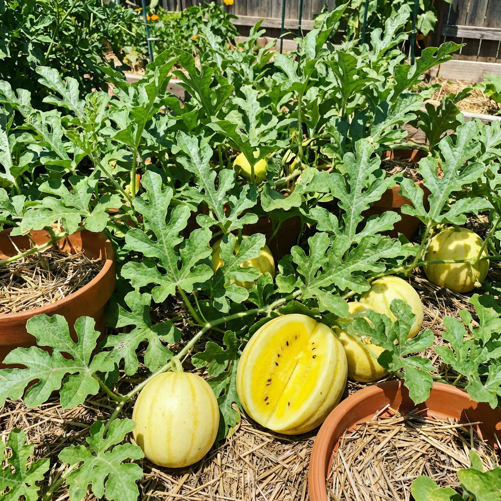 植え付け用黄色スイカの種子 – 甘い黄色の果肉の伝統的な園芸品種