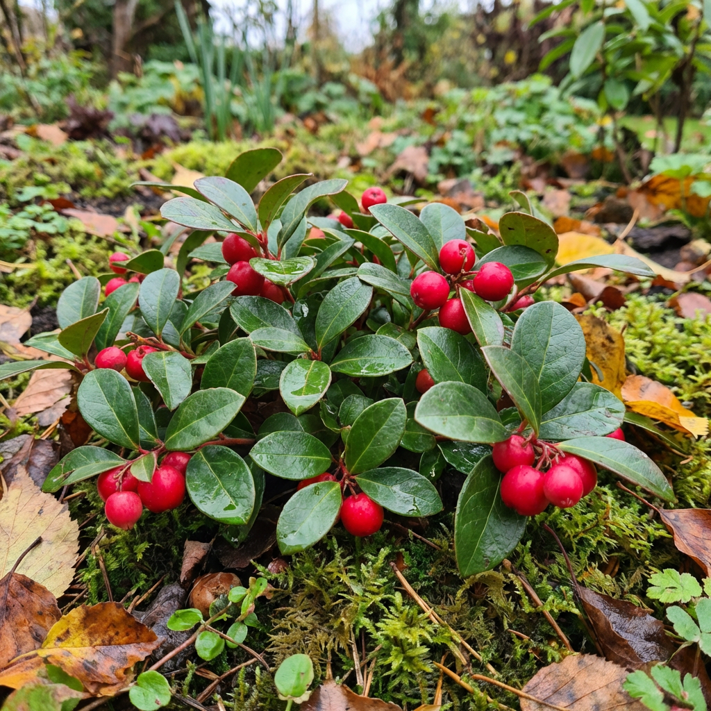 Semillas de Fruta de Wintergreen Roja Heredada para Plantar – Bayas Resistentes para un Jardín Vivo, Semillas No Modificadas Genéticamente