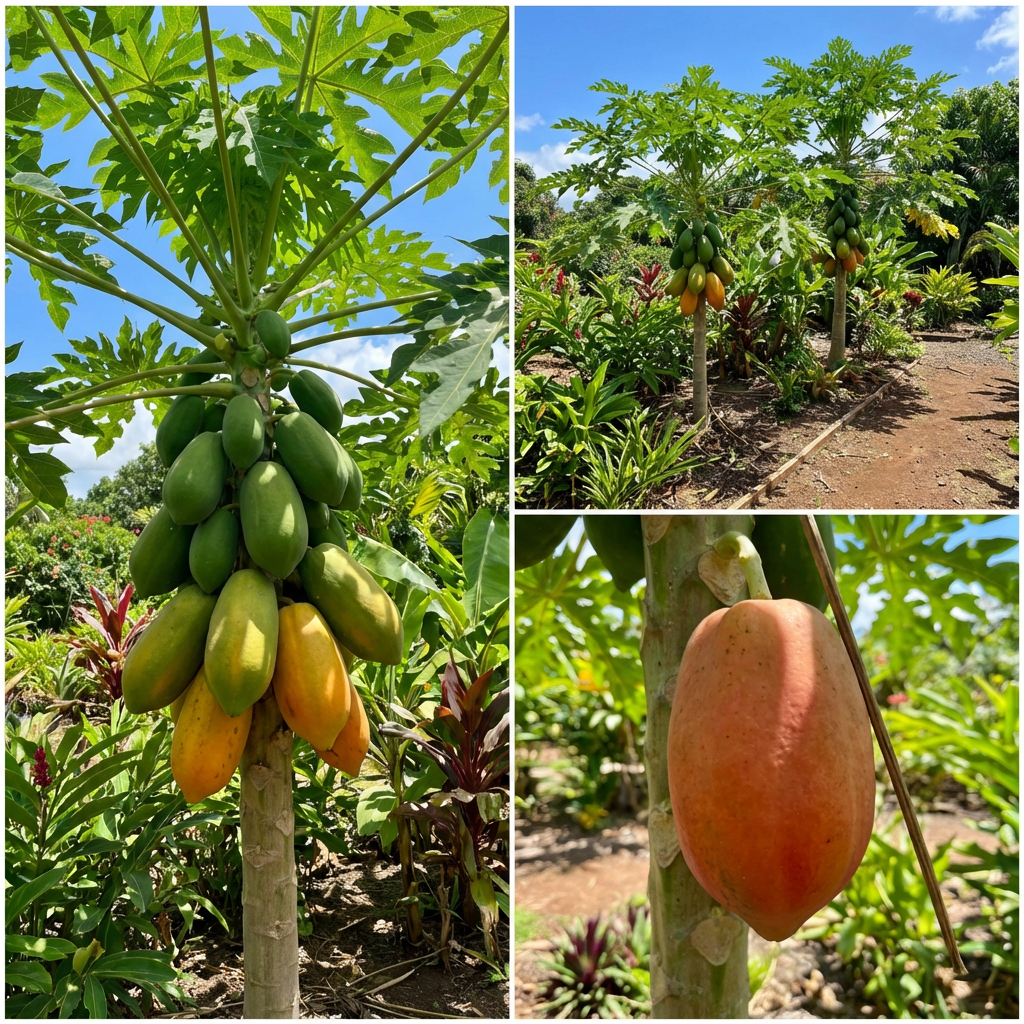 Semi di Papaya Red Lady (Carica papaya) – Varietà di Frutto Tropicale di Taiwan per Orto Domestico