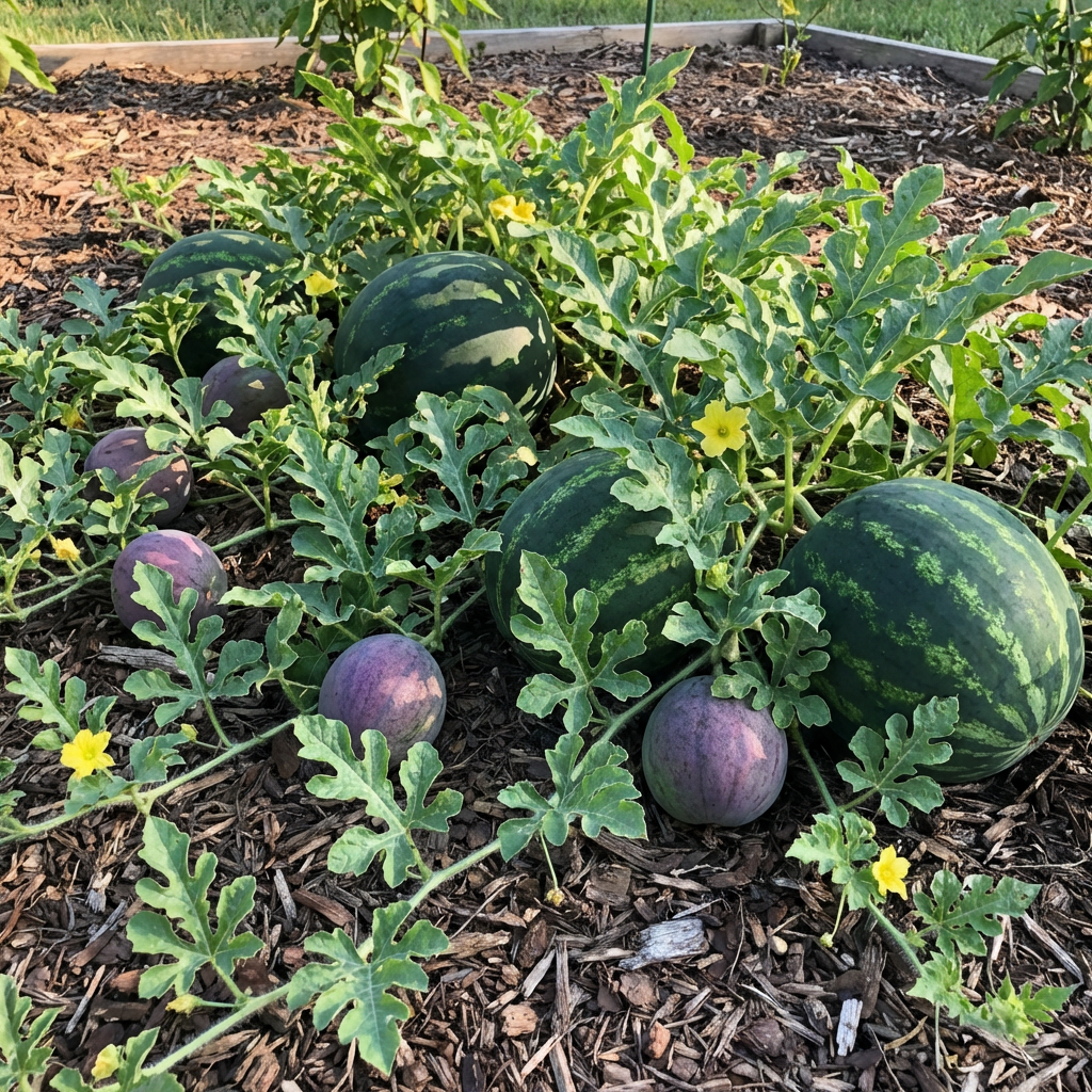 Green Purple Watermelon Fruit Seeds (Citrullus lanatus) – Heirloom Garden Seeds with High Germination