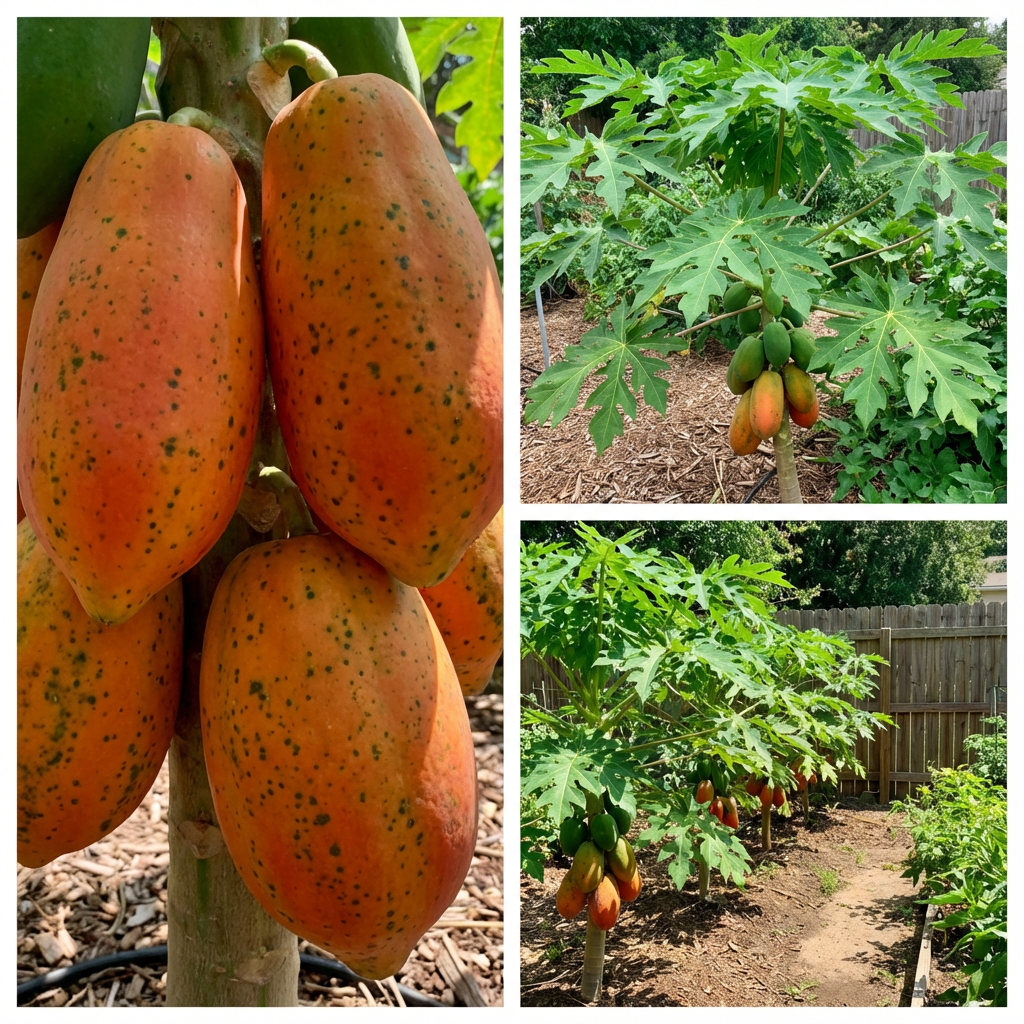 Red Lady Papaya Seeds (Carica papaya) for Home Gardening | Heirloom Fruit Seed Variety