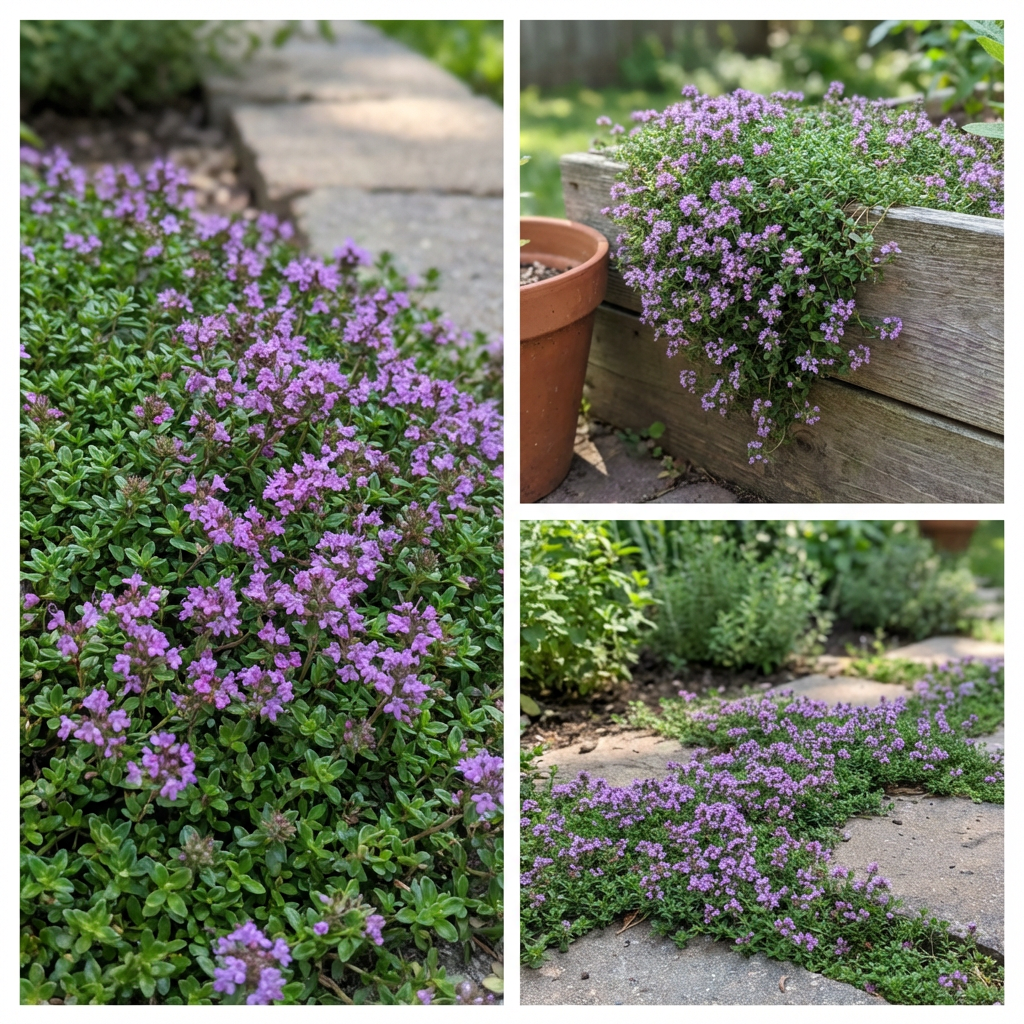 Purple Creeping Thyme (Thymus serpyllum) Flower Seeds for Planting – Heirloom Fragrant Ground Cover
