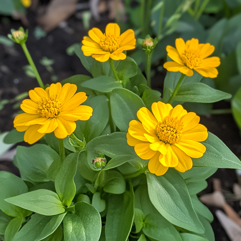 Stunning Golden Yellow Blooms Growing in Garden