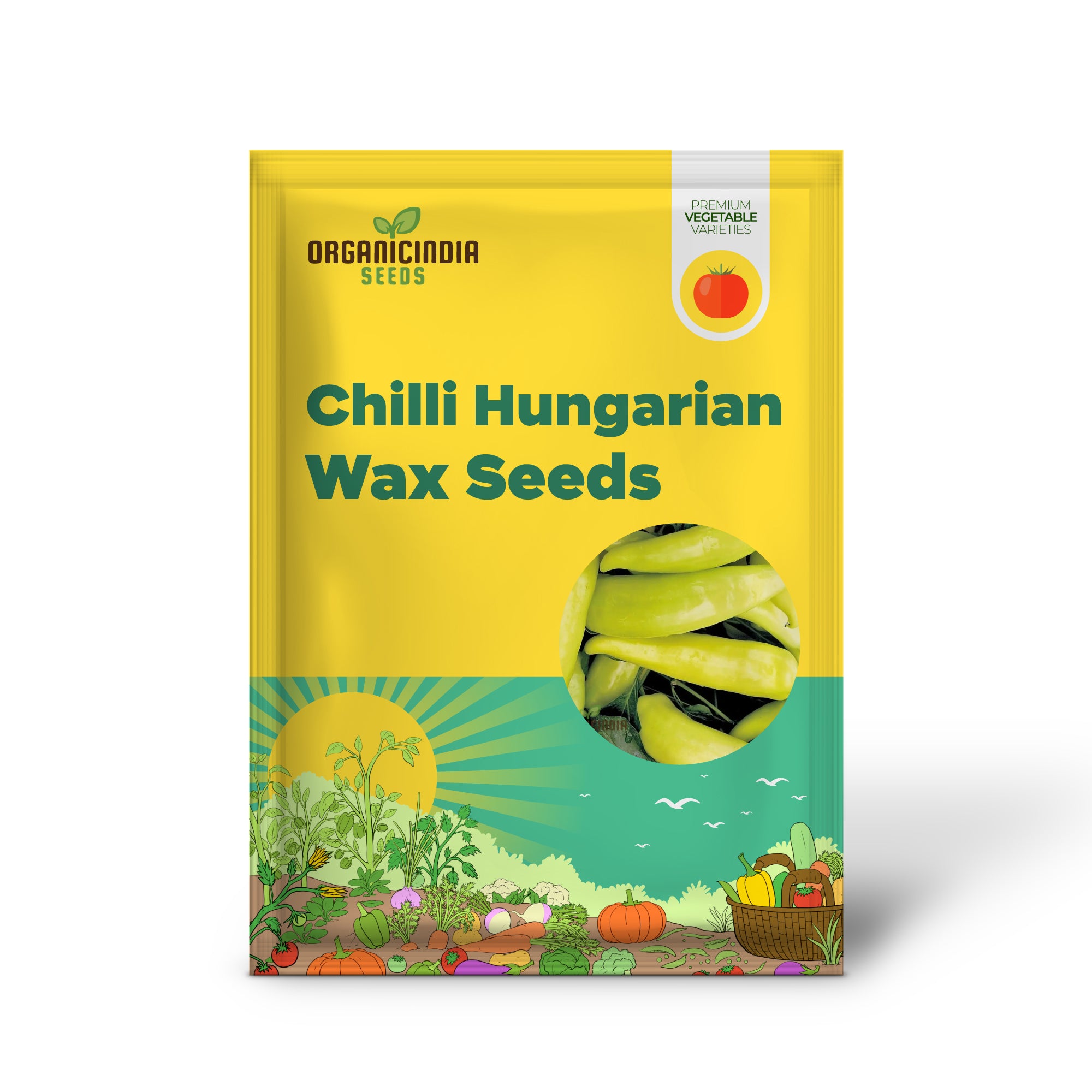 Hungarian Yellow Wax Hot Chilli Seedling Growing, Easy-to-Grow Pepper Seeds