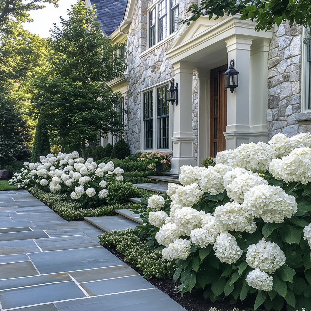 Hydrangea Paniculata Grandiflora Shrub in Full Bloom