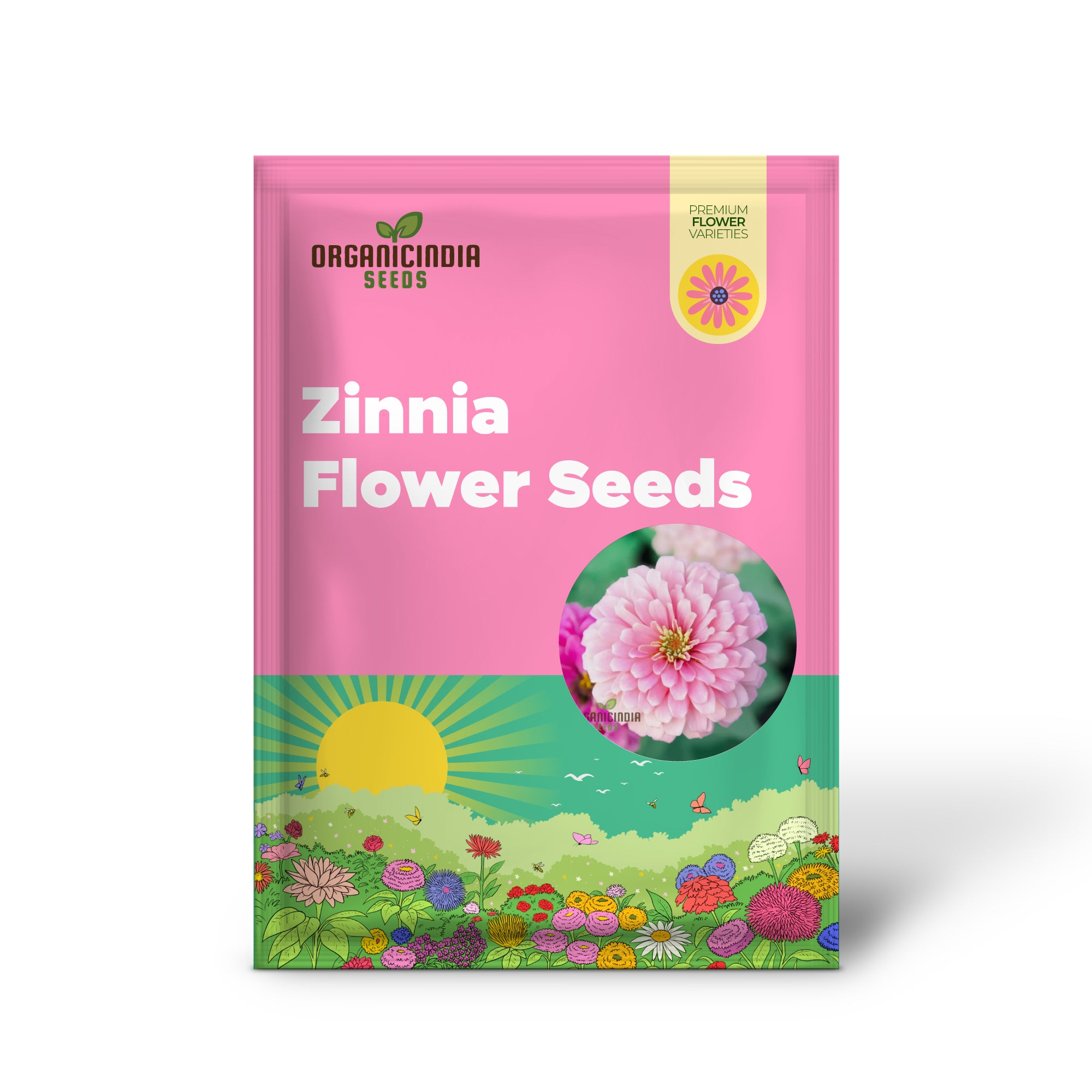 Imported zinnia flower seeds light pink flowers