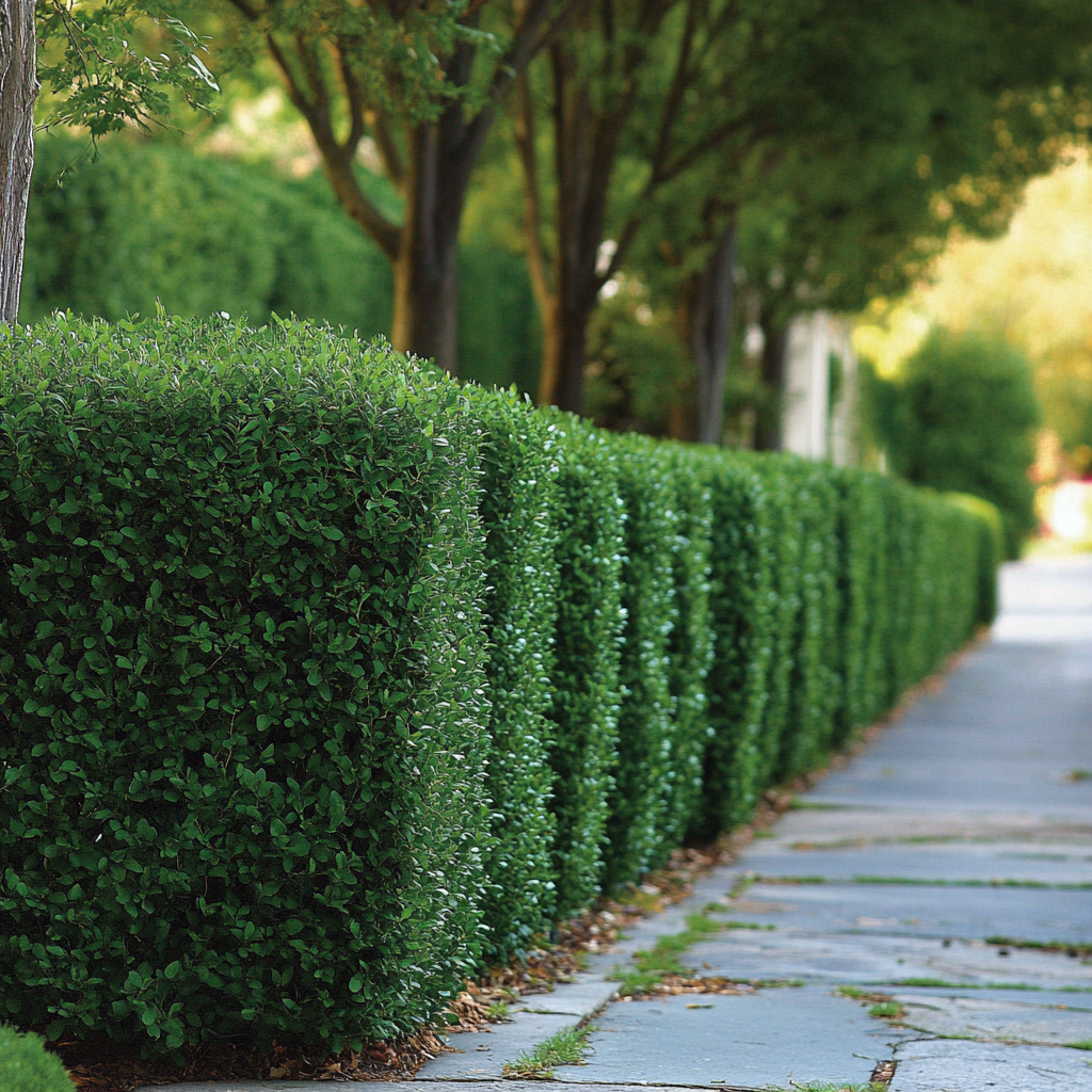 Japanese Boxwood Evergreen Shrub with Dense Green Foliage